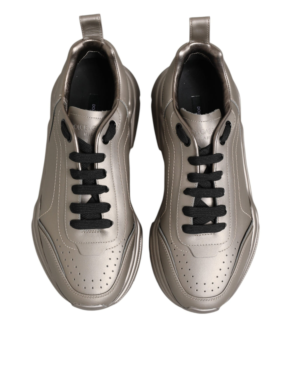 Baskets en cuir argentées Dolce &amp; Gabbana DAYMASTER pour homme