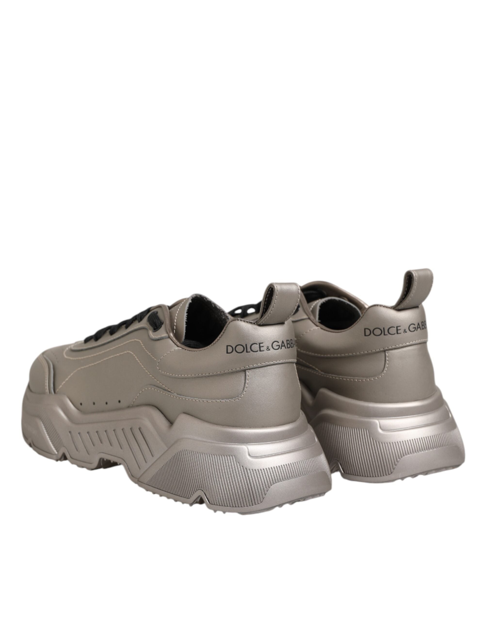 Baskets en cuir argentées Dolce &amp; Gabbana DAYMASTER pour homme