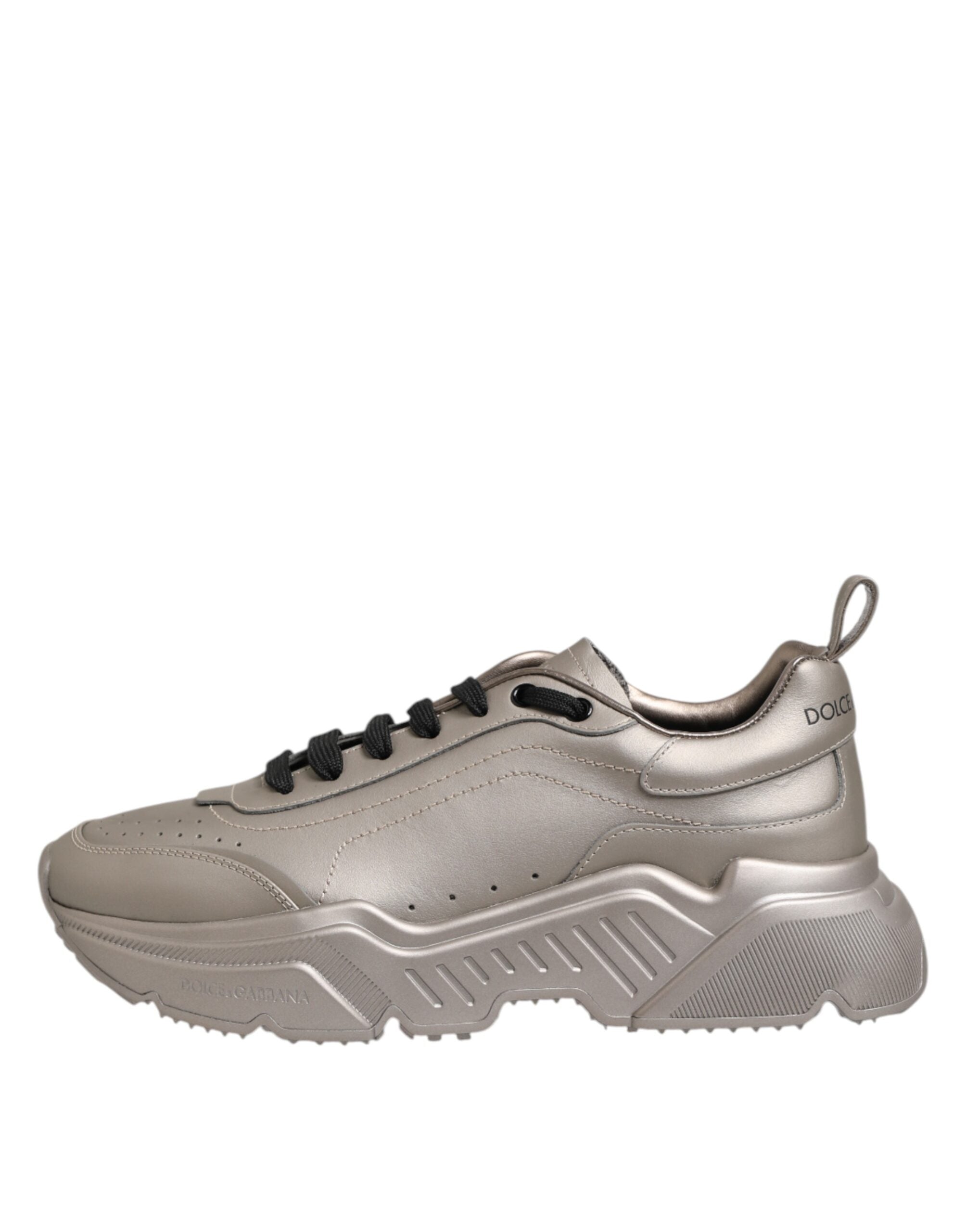 Baskets en cuir argentées Dolce &amp; Gabbana DAYMASTER pour homme