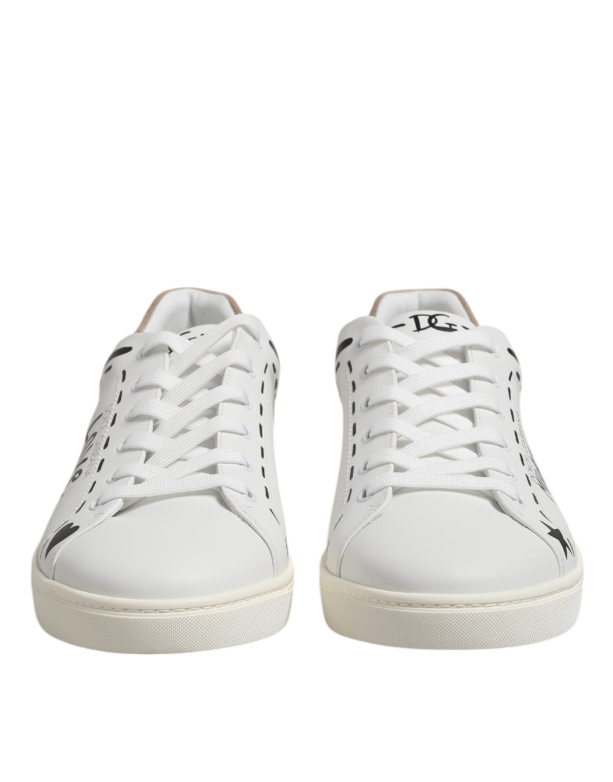 Baskets basses Dolce &amp; Gabbana en cuir blanc Milano