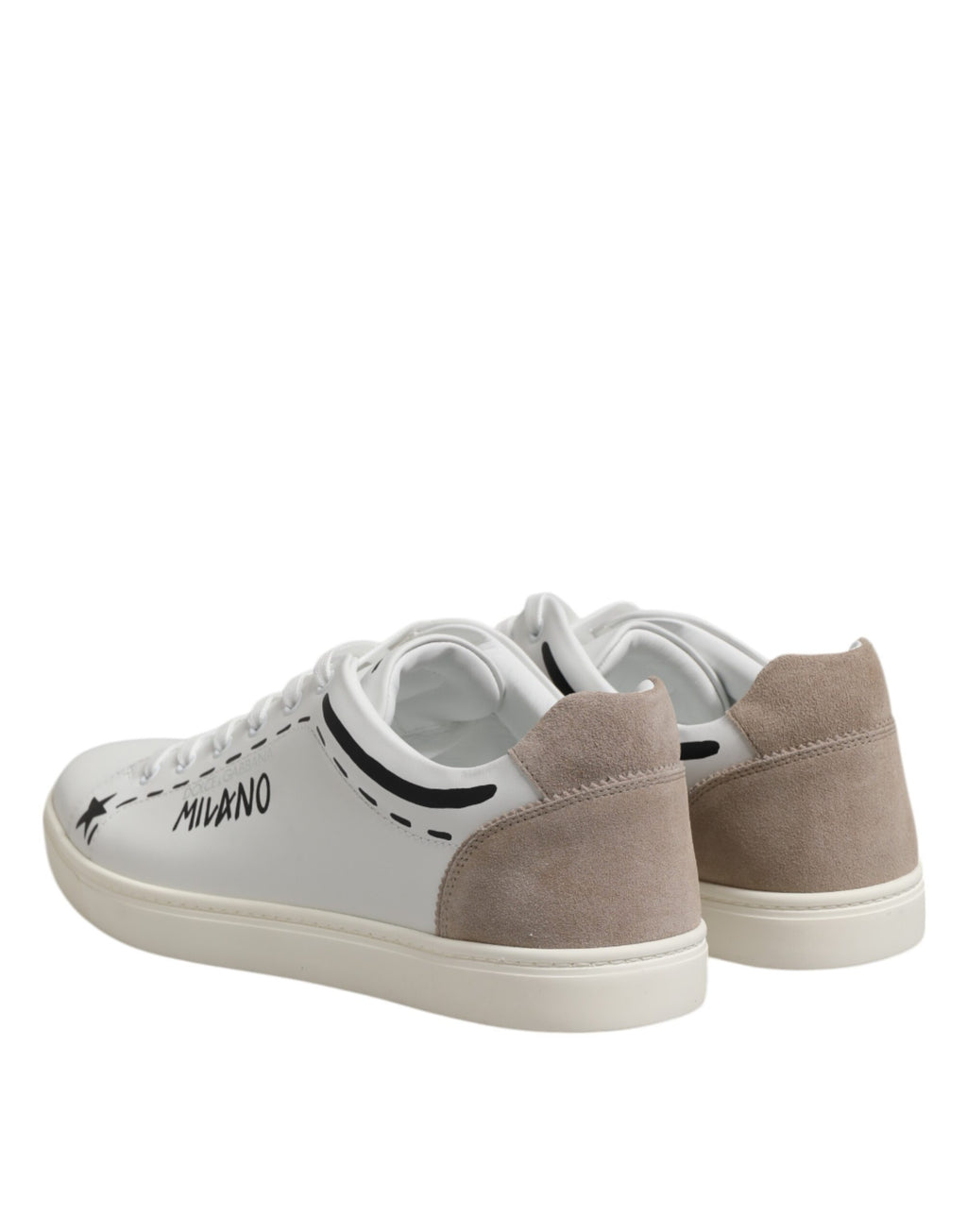 Baskets basses Dolce &amp; Gabbana en cuir blanc Milano