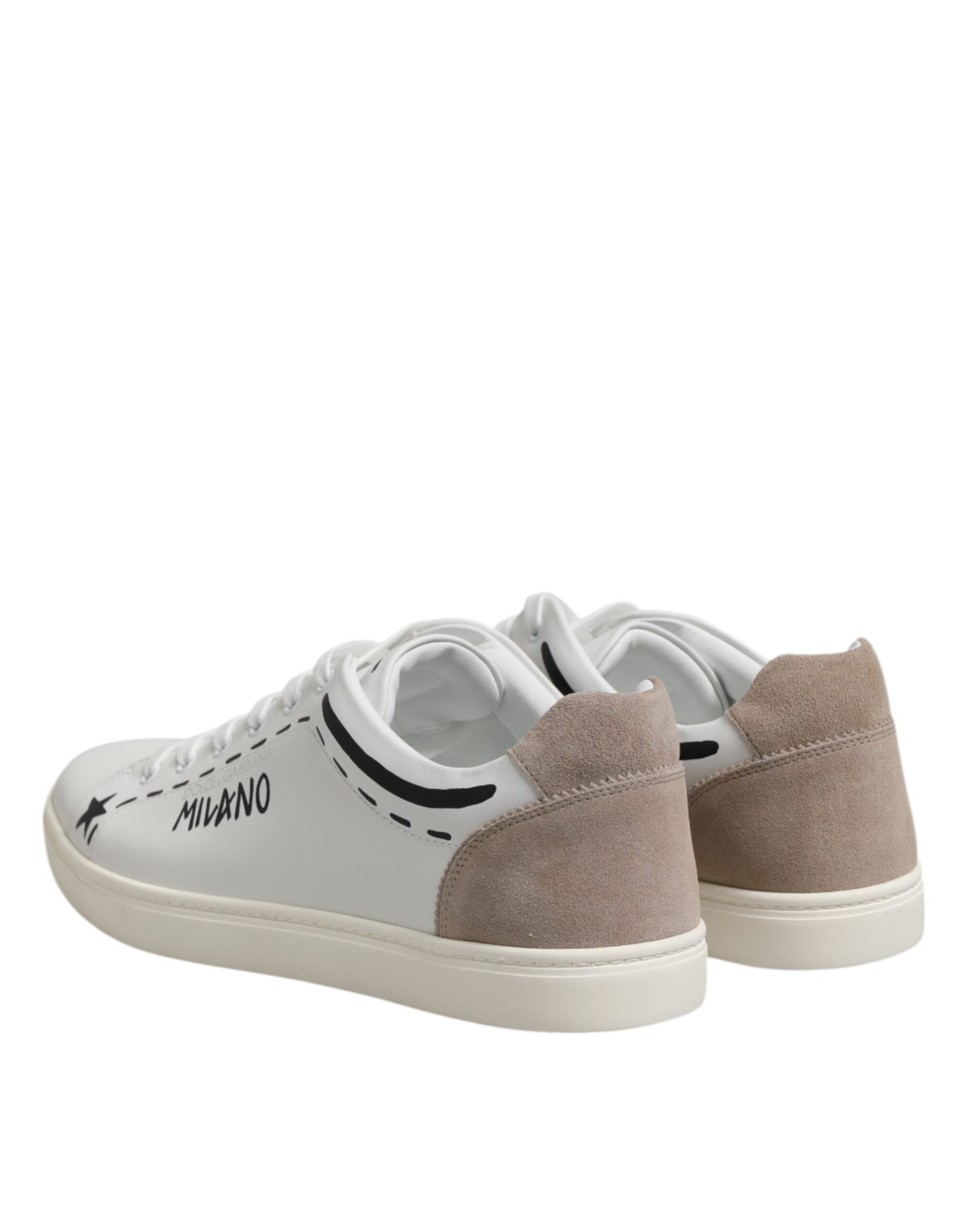 Baskets basses Dolce &amp; Gabbana en cuir blanc Milano