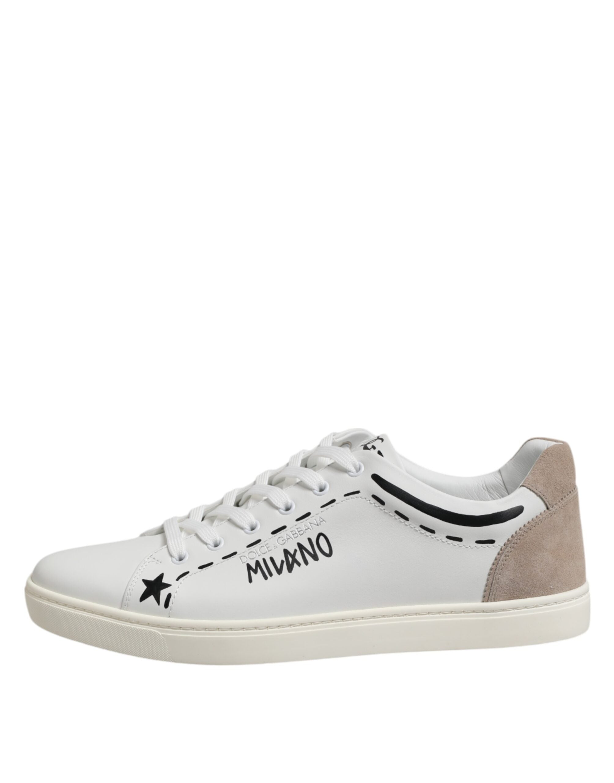 Baskets basses Dolce &amp; Gabbana en cuir blanc Milano