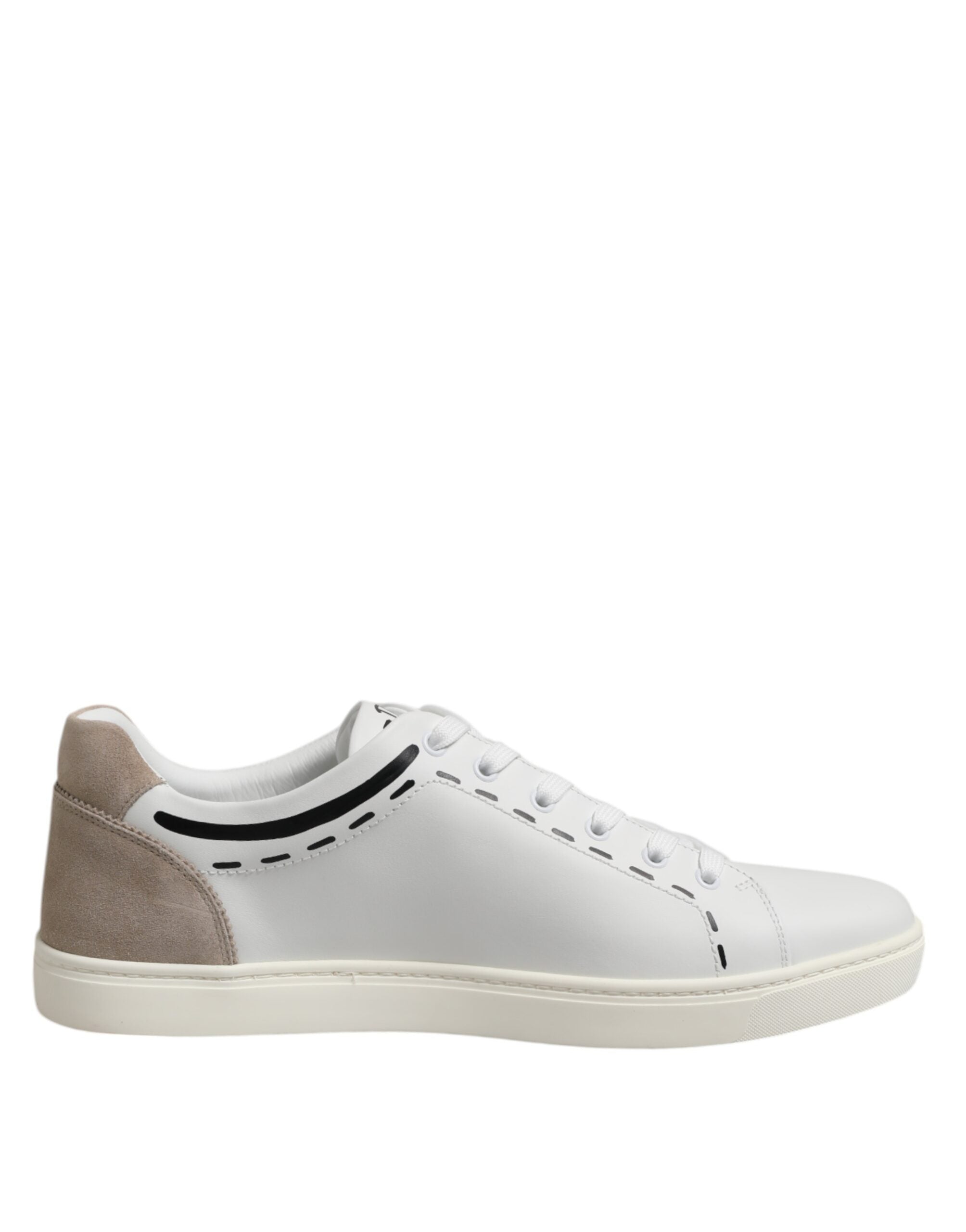 Baskets basses Dolce &amp; Gabbana en cuir blanc Milano