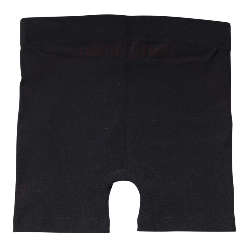 Boxer en nylon extensible noir Dolce &amp; Gabbana