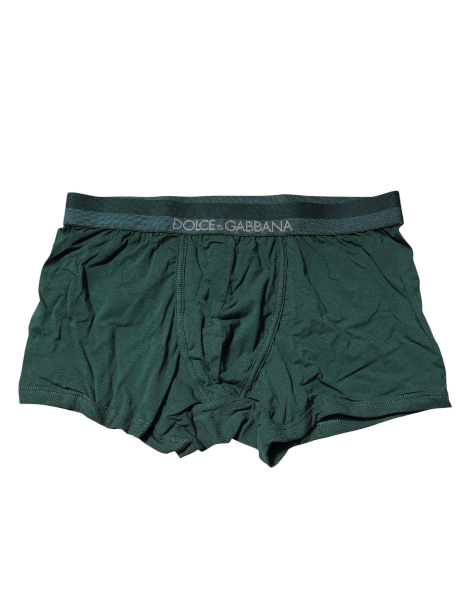 Dolce &amp; Gabbana Grüne Boxershorts aus Baumwolle für Herren