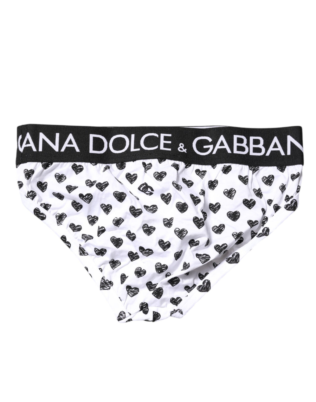 Sous-vêtement régulier imprimé cœur blanc Dolce &amp; Gabbana