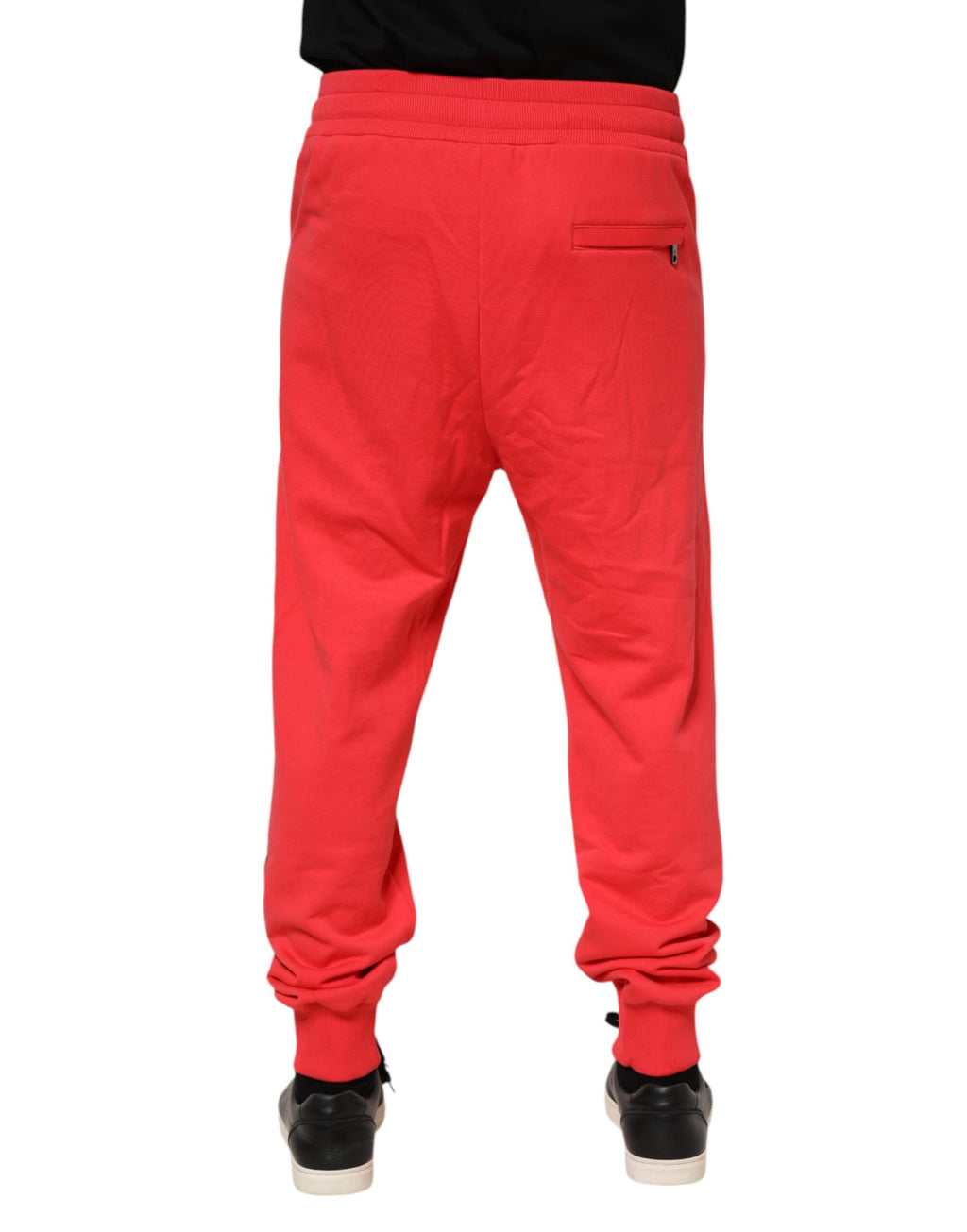 Pantalon de jogging en coton rouge Dolce &amp; Gabbana pour homme