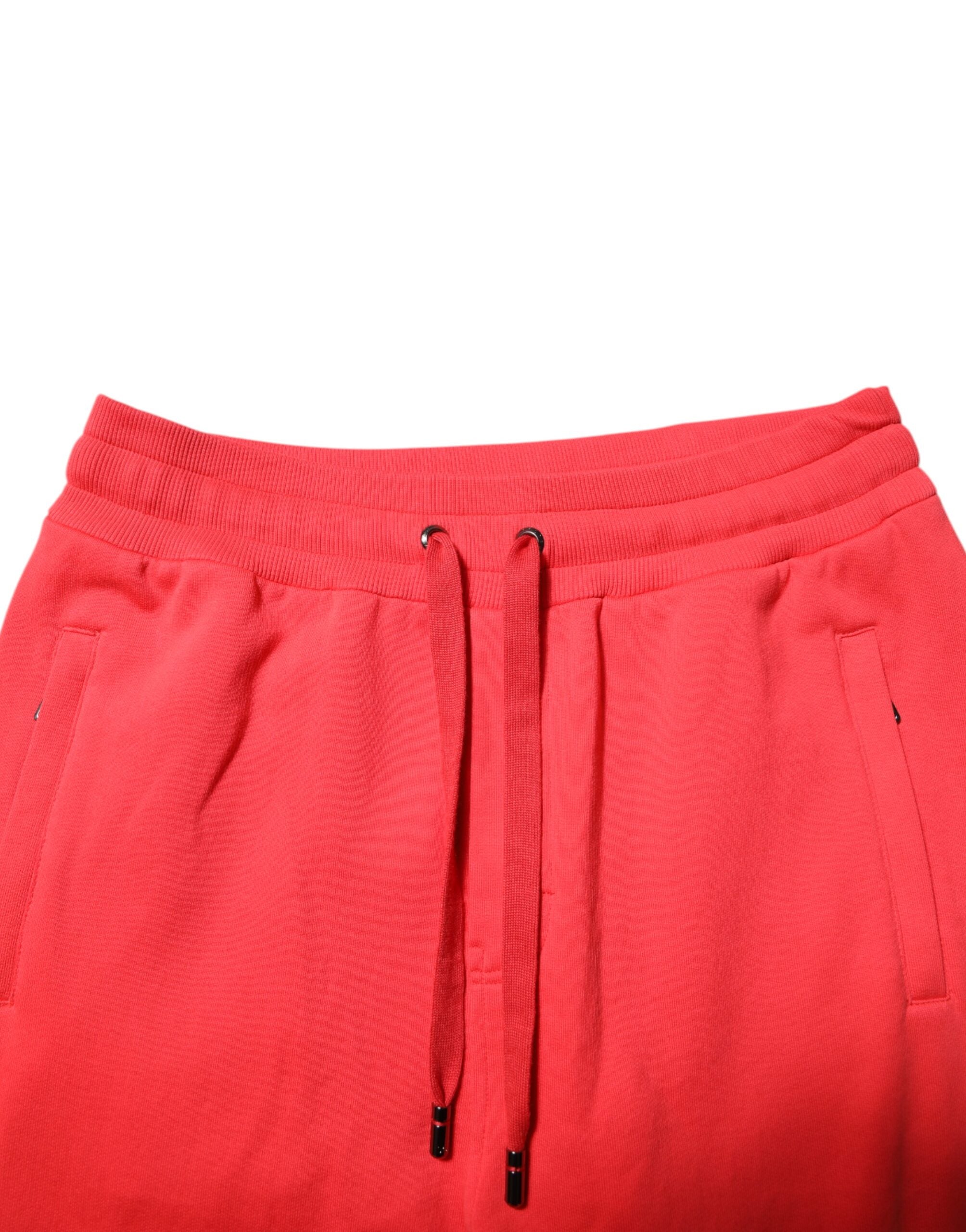 Pantalon de jogging en coton rouge Dolce &amp; Gabbana pour homme