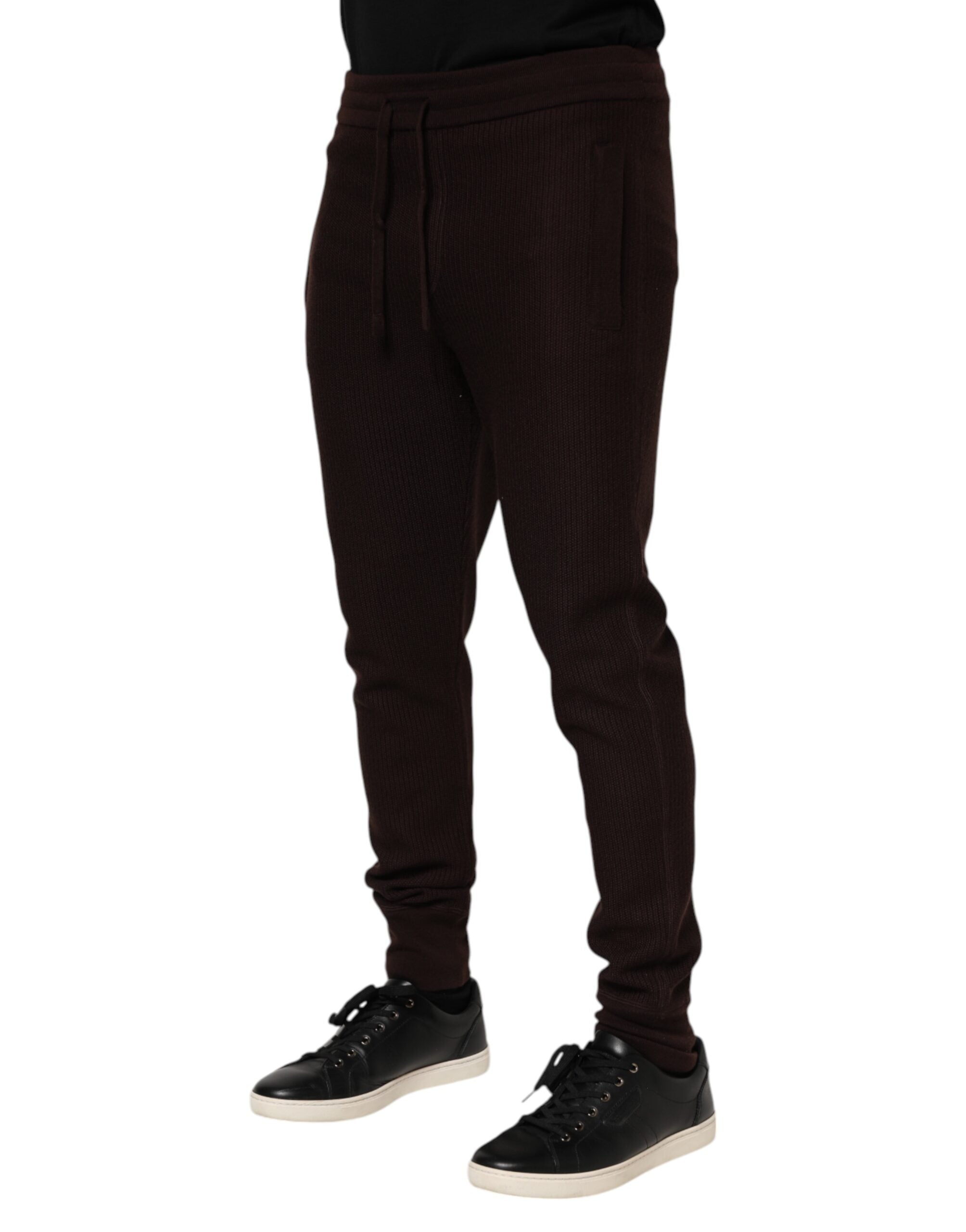 Pantalon de jogging en cachemire marron Dolce &amp; Gabbana pour homme