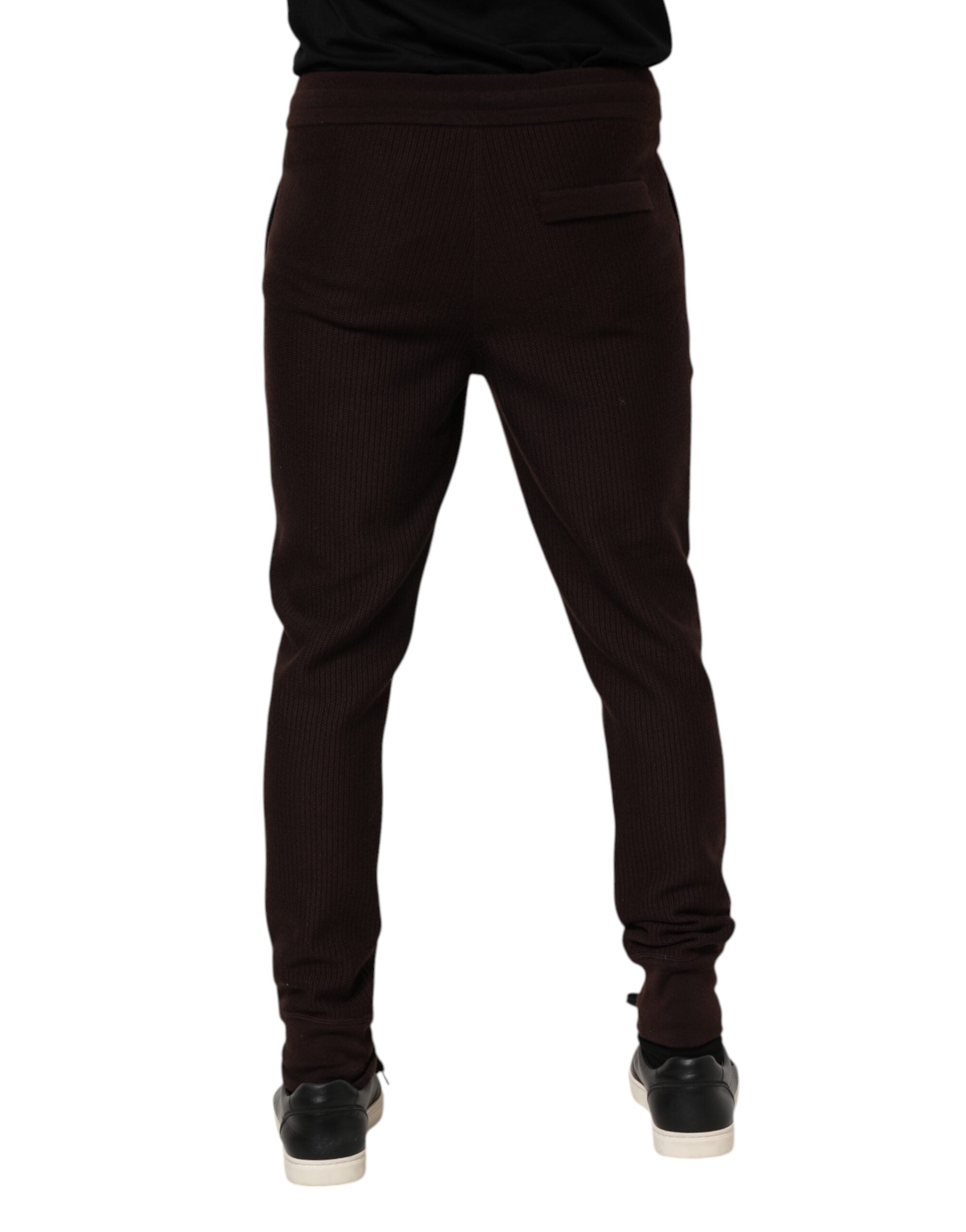 Pantalon de jogging en cachemire marron Dolce &amp; Gabbana pour homme
