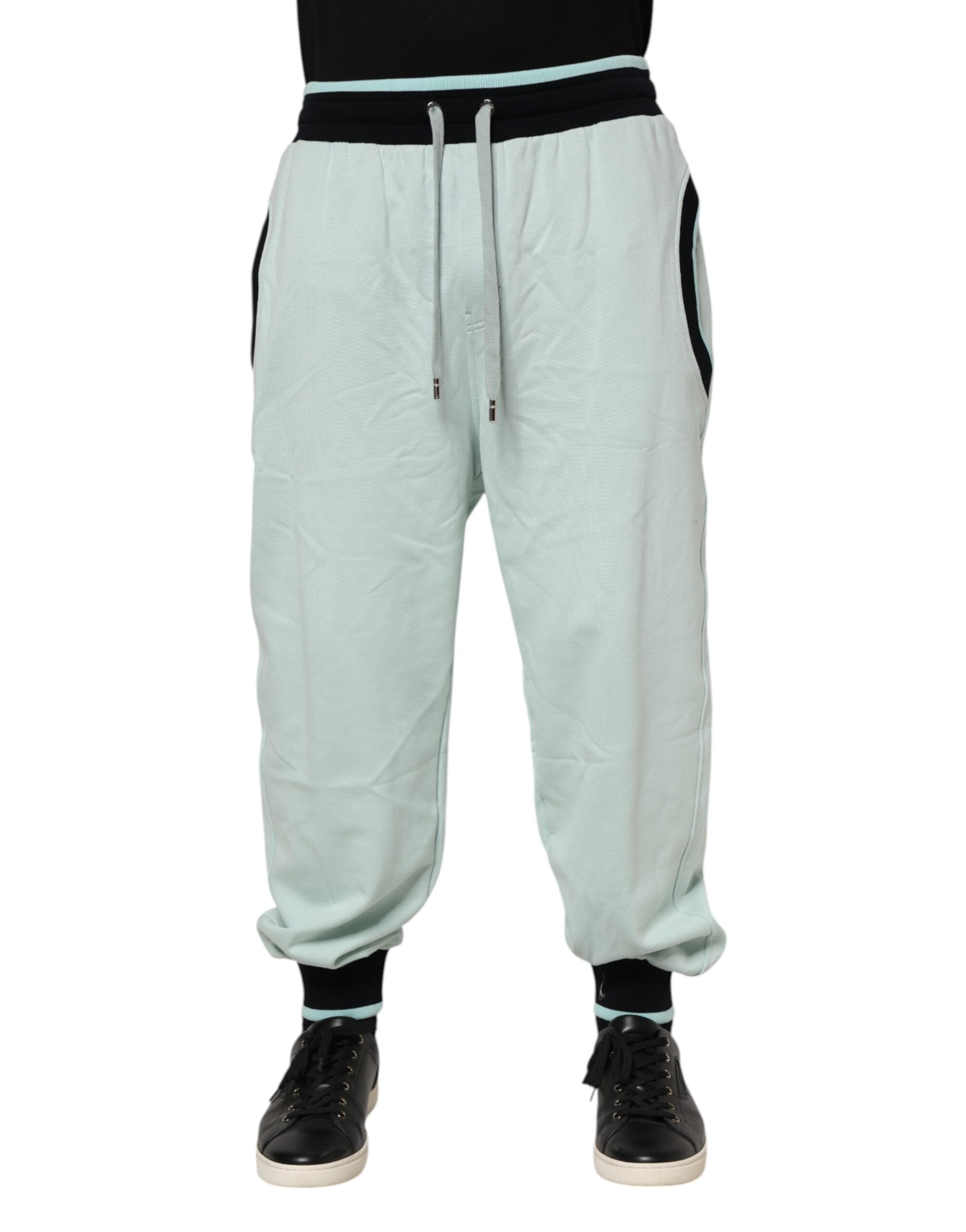 Pantalon de jogging en coton vert clair Dolce &amp; Gabbana pour homme