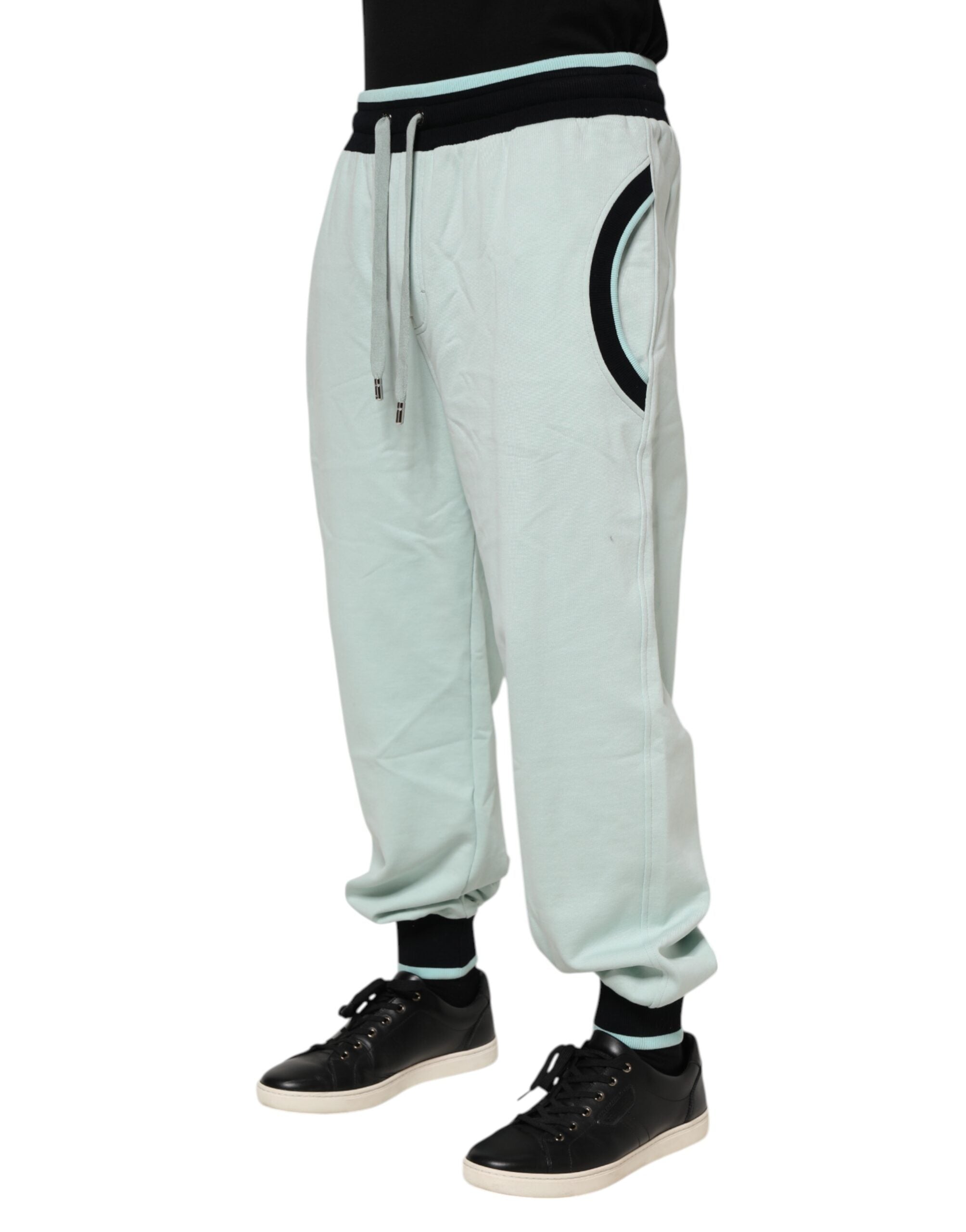 Pantalon de jogging en coton vert clair Dolce &amp; Gabbana pour homme