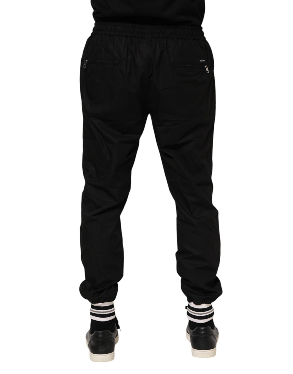 Pantalon de jogging Dolce &amp; Gabbana en coton noir avec bande logo pour homme