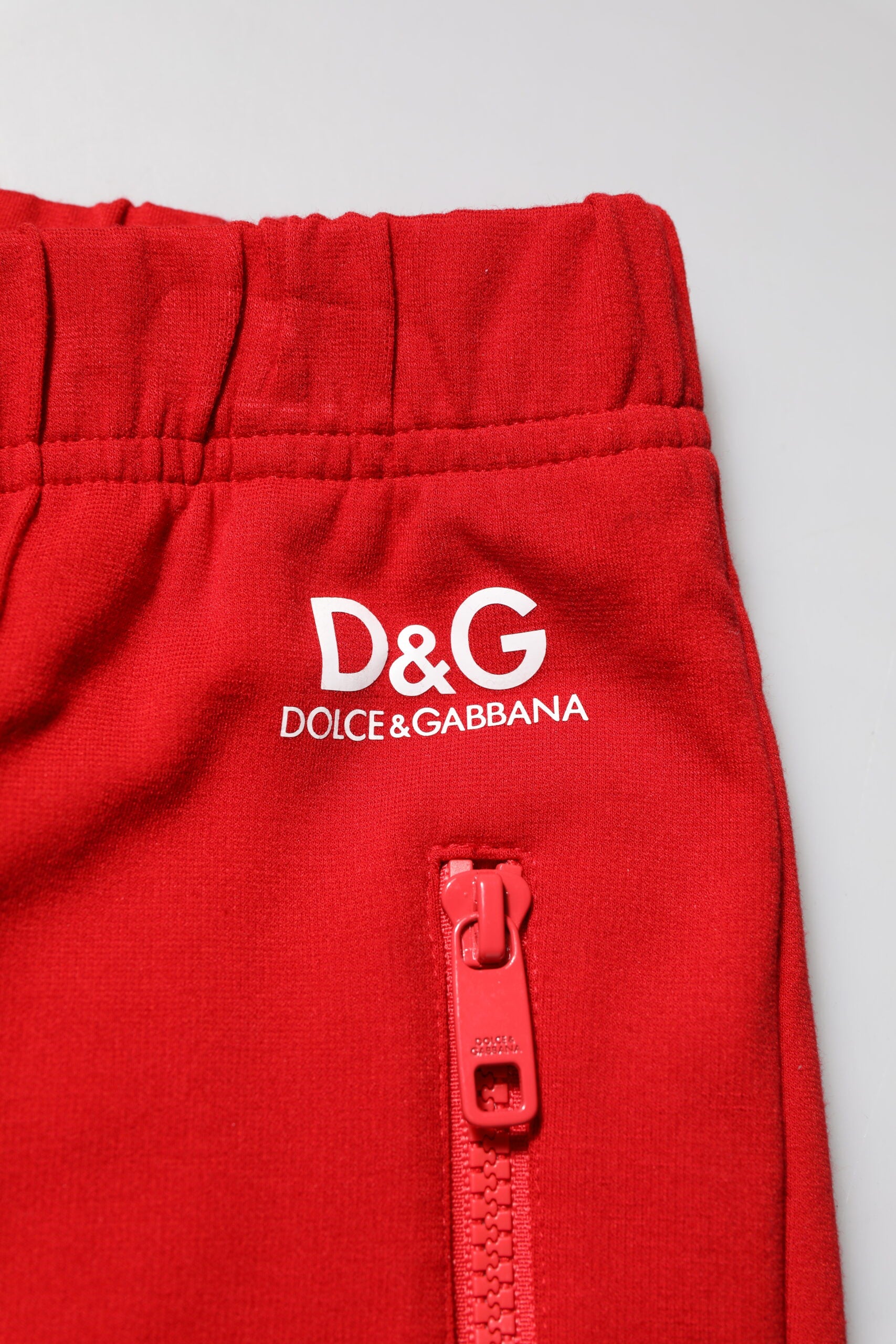 Pantalon de jogging Dolce &amp; Gabbana en viscose rouge avec logo pour homme