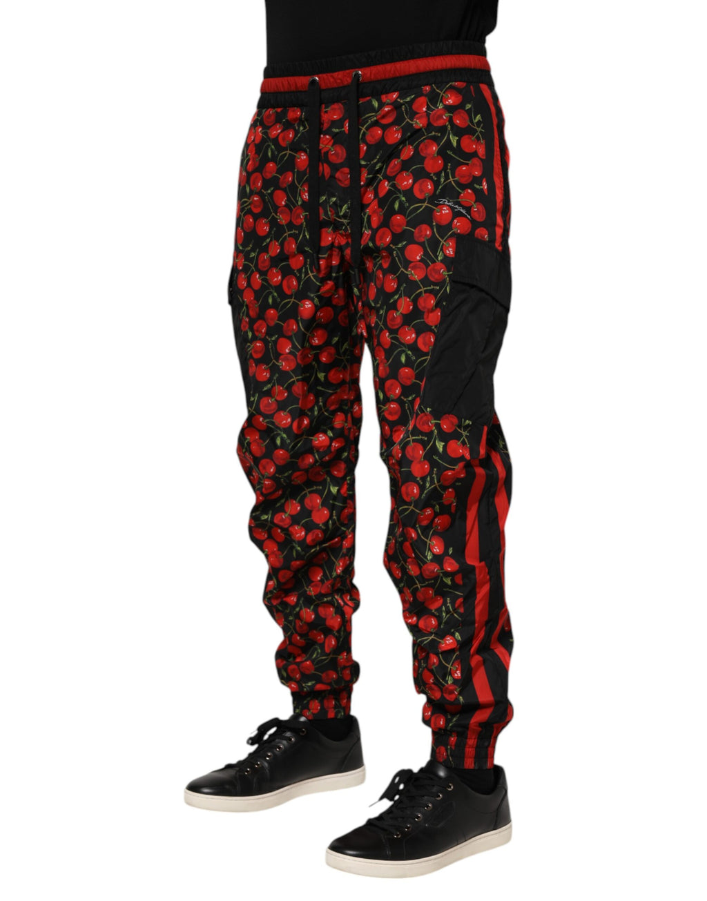 Pantalon de survêtement Dolce &amp; Gabbana pour homme, imprimé cerises noires et rouges