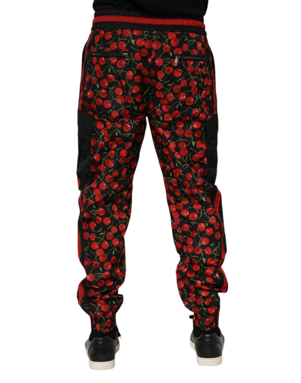 Pantalon de survêtement Dolce &amp; Gabbana pour homme, imprimé cerises noires et rouges