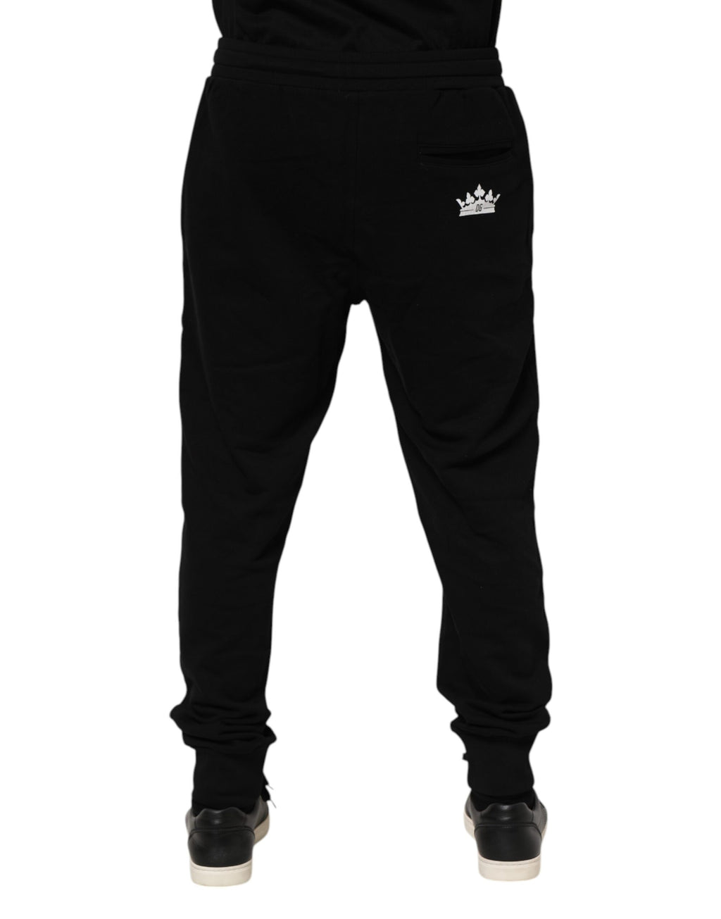Pantalon de jogging en coton noir Dolce &amp; Gabbana
