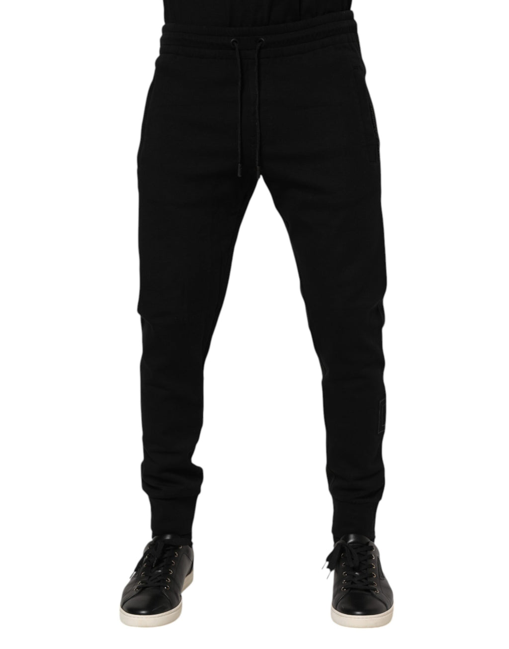 Pantalon de jogging en coton noir Dolce &amp; Gabbana pour homme