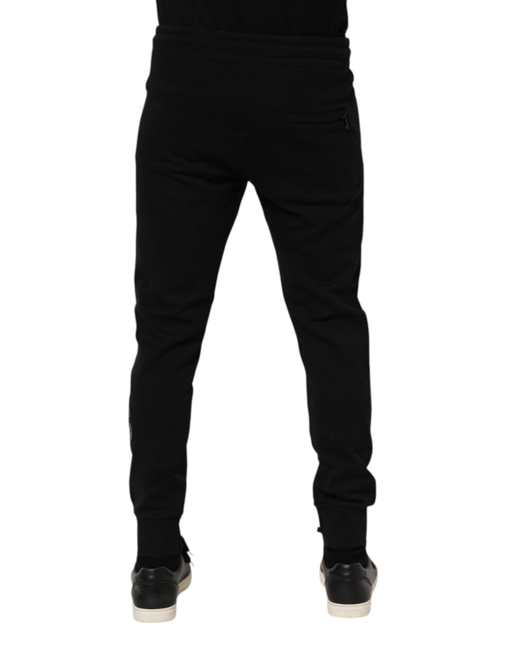 Pantalon de jogging en coton noir Dolce &amp; Gabbana pour homme