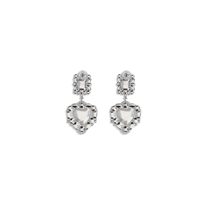 Self-Portrait Earrings with heart-shaped pendant