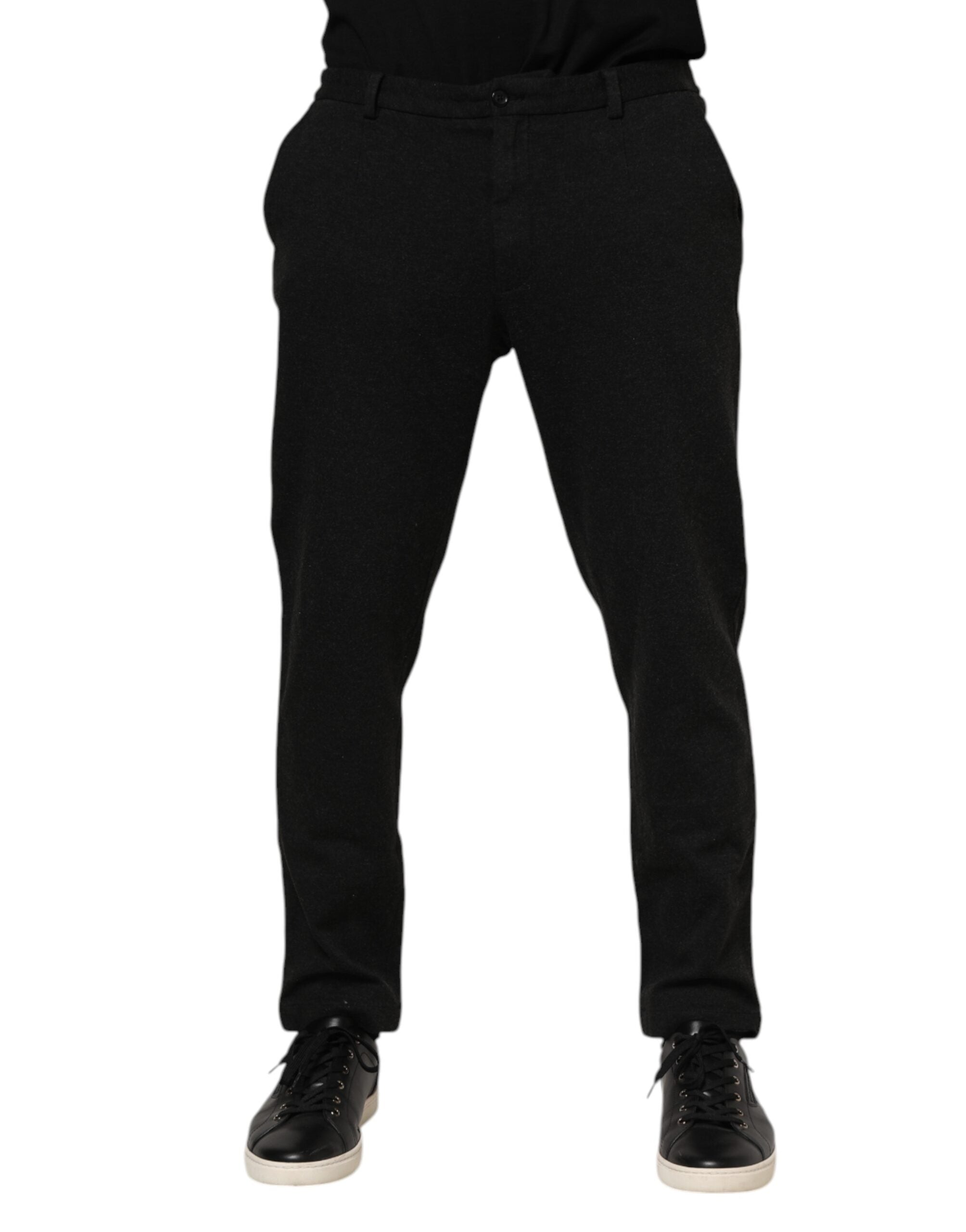 Pantalon habillé en viscose gris foncé Dolce &amp; Gabbana pour homme