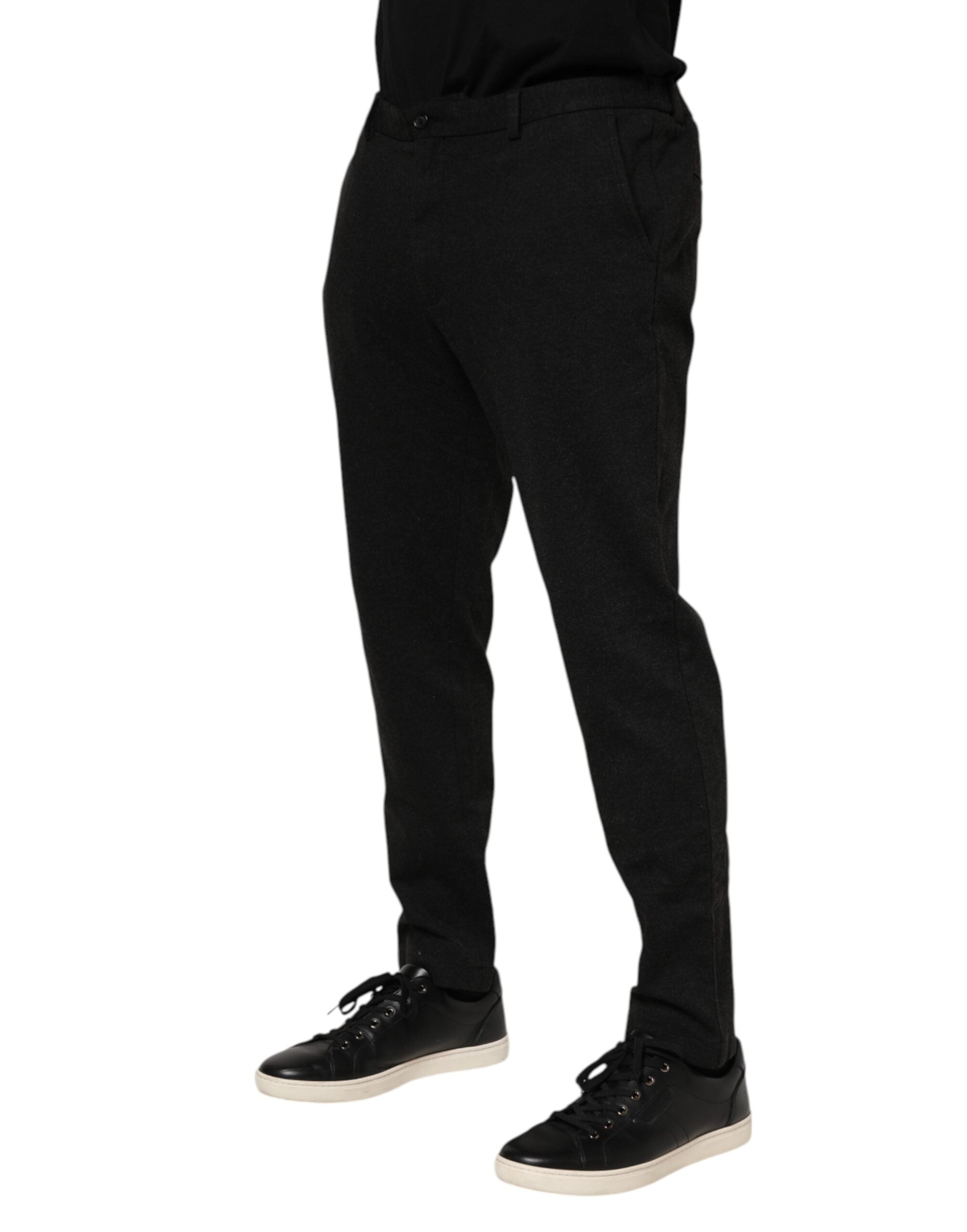 Pantalon habillé en viscose gris foncé Dolce &amp; Gabbana pour homme