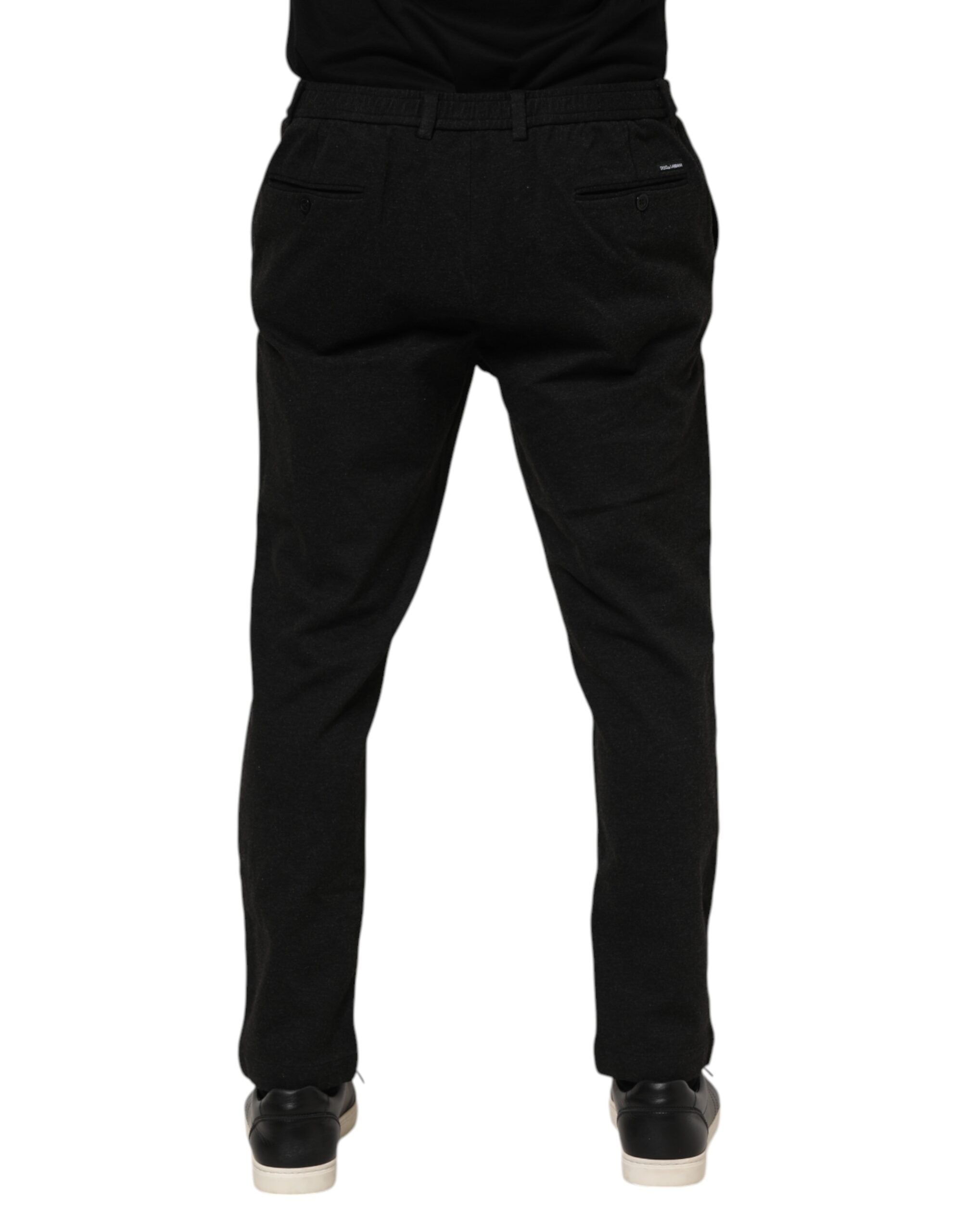 Pantalon habillé en viscose gris foncé Dolce &amp; Gabbana pour homme
