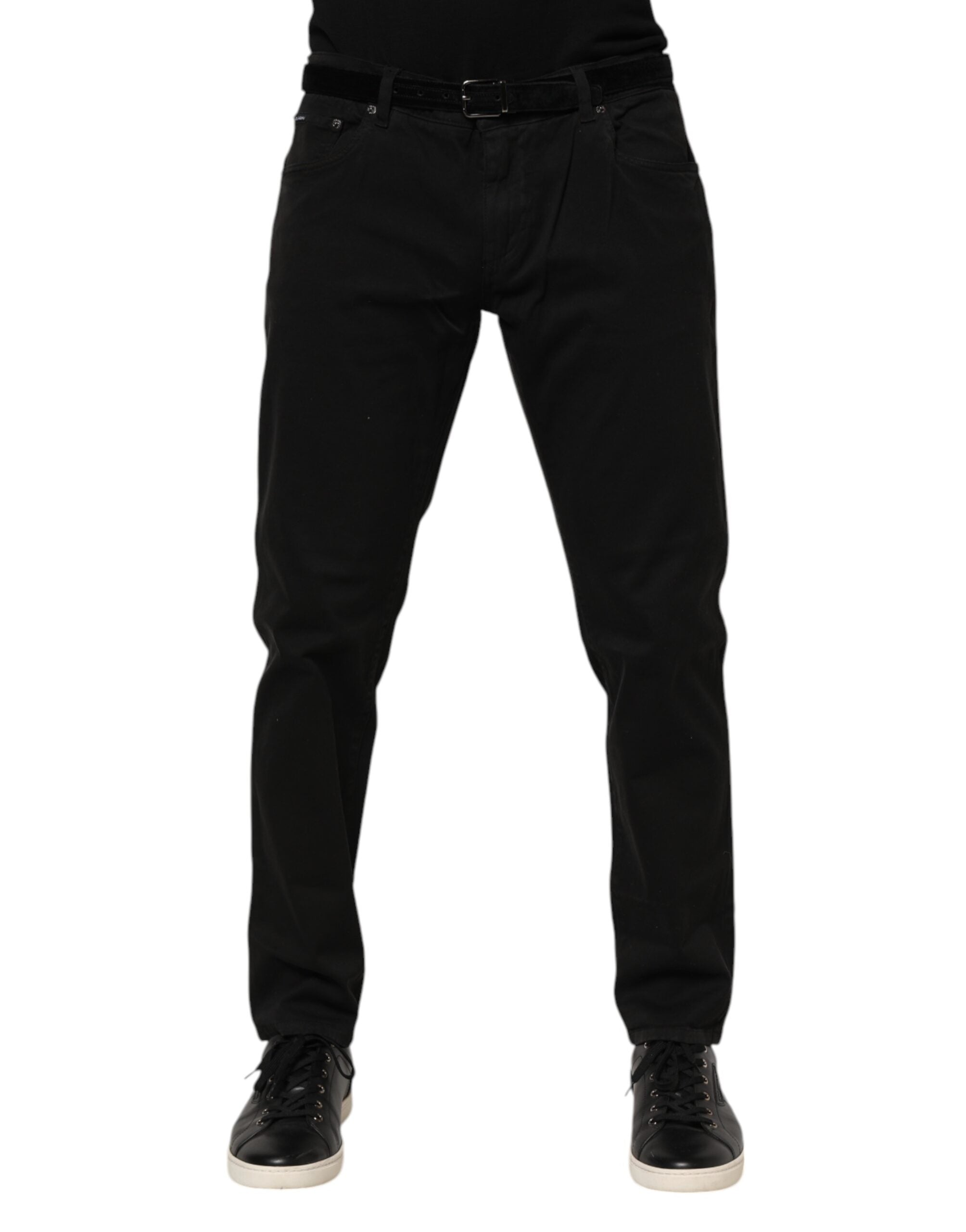Jean skinny en coton noir Dolce &amp; Gabbana GOLD
