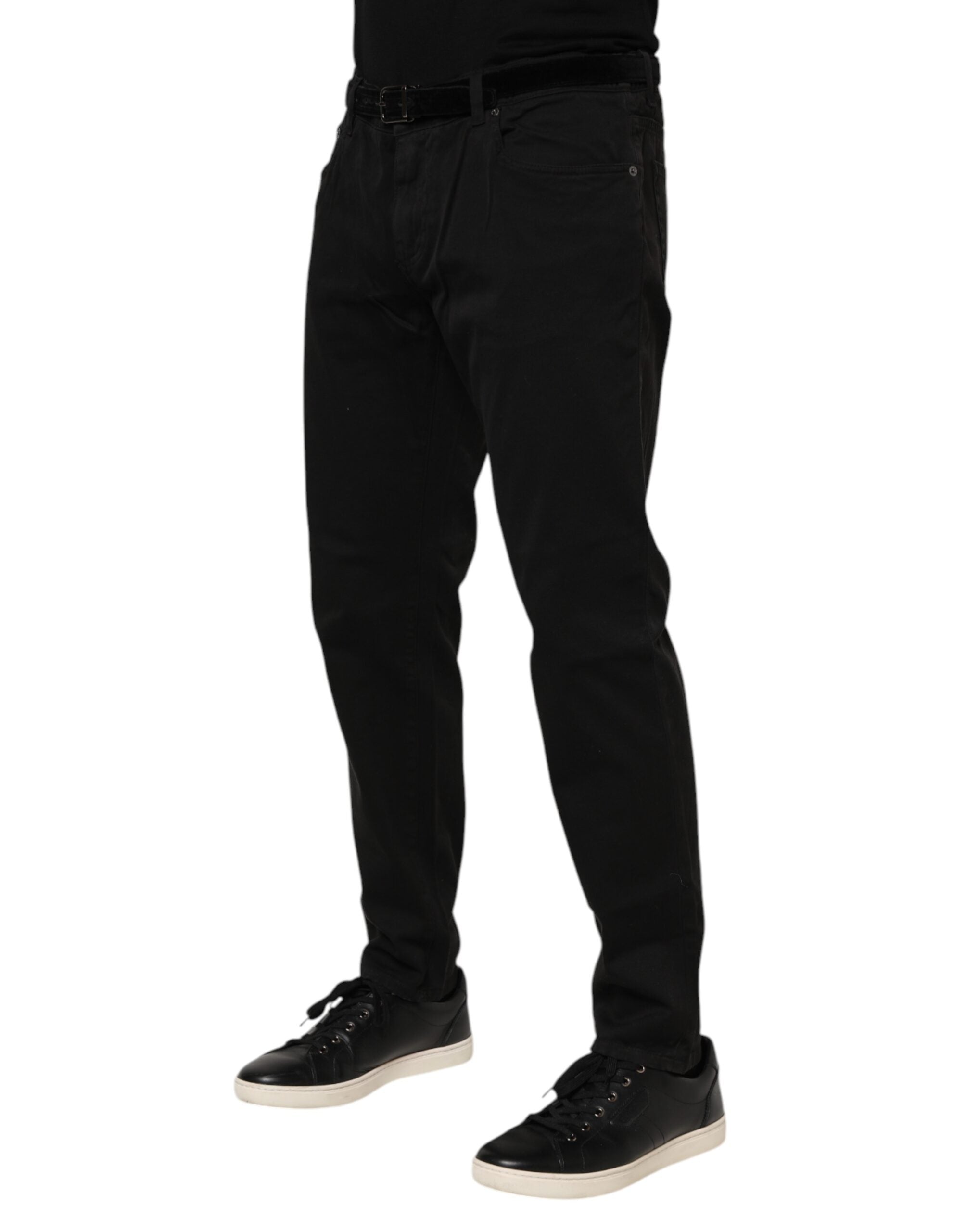 Jean skinny en coton noir Dolce &amp; Gabbana GOLD