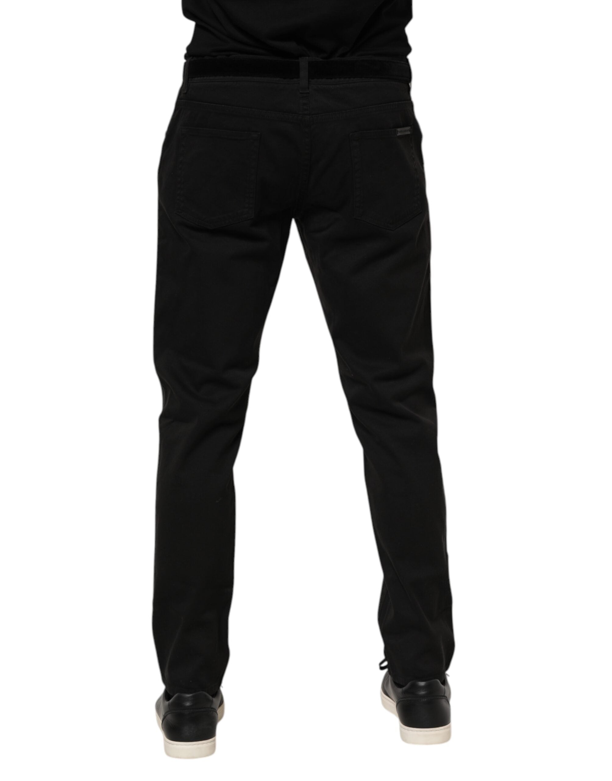 Jean skinny en coton noir Dolce &amp; Gabbana GOLD