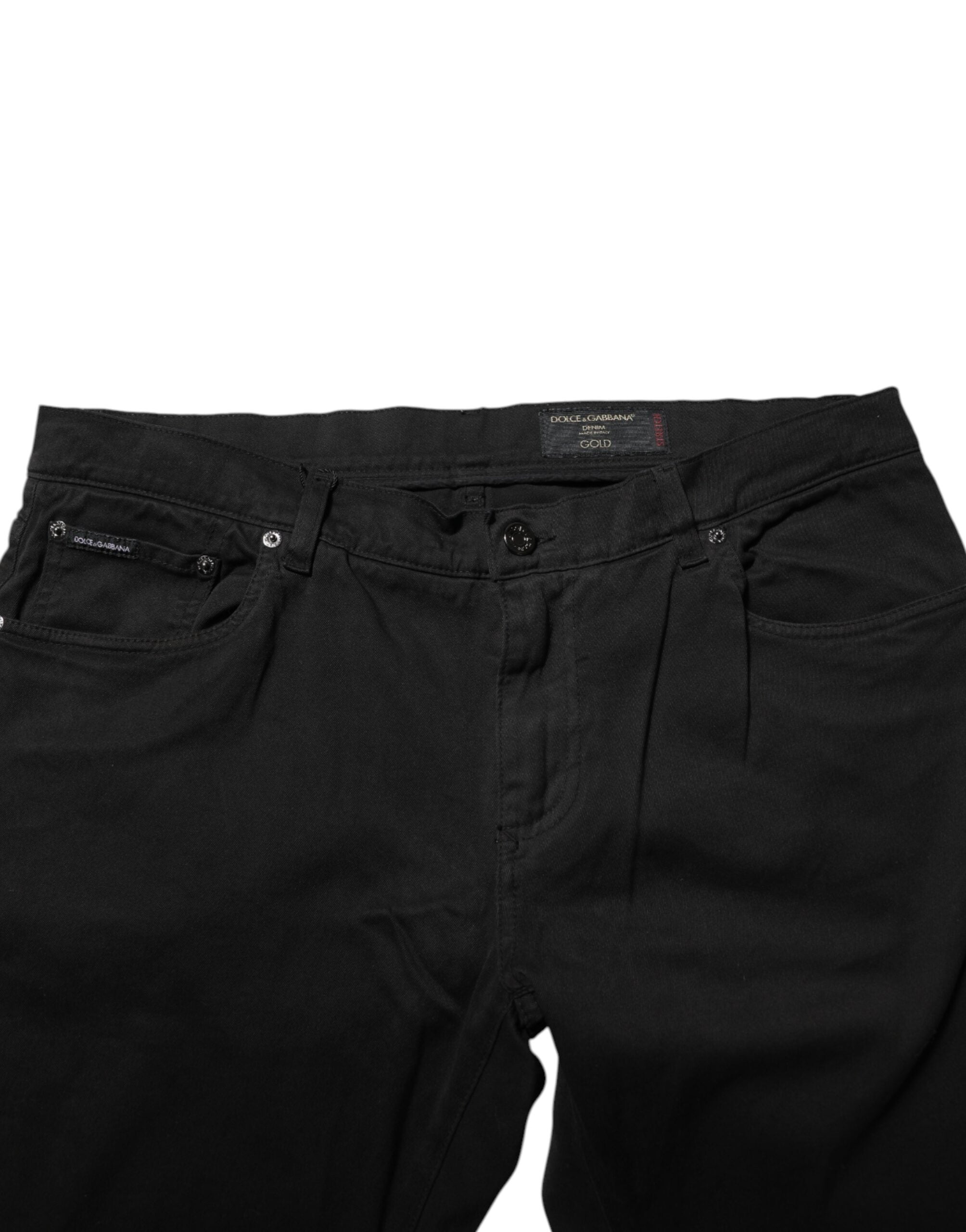 Jean skinny en coton noir Dolce &amp; Gabbana GOLD