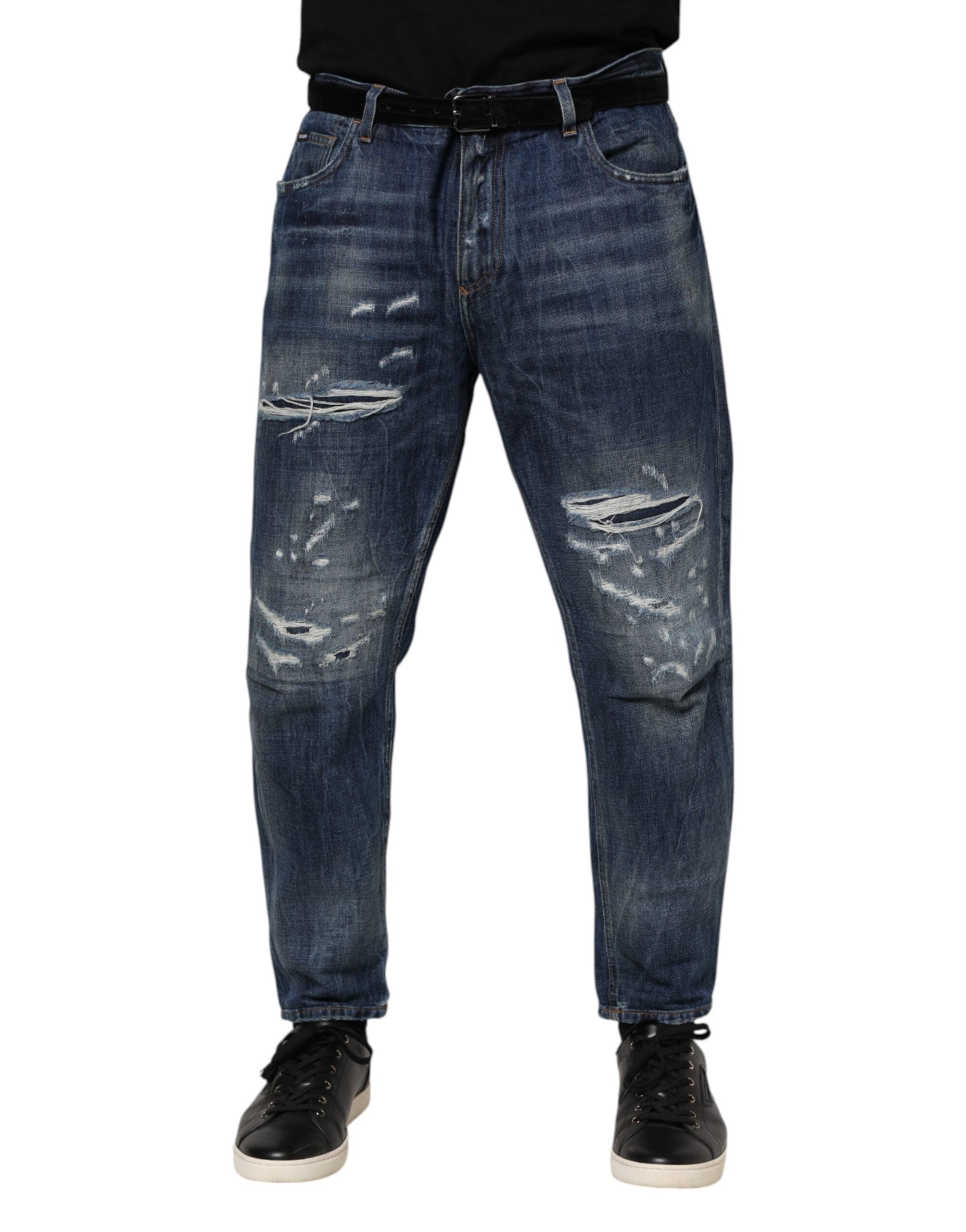 Jean fuselé en coton bleu Dolce &amp; Gabbana pour homme
