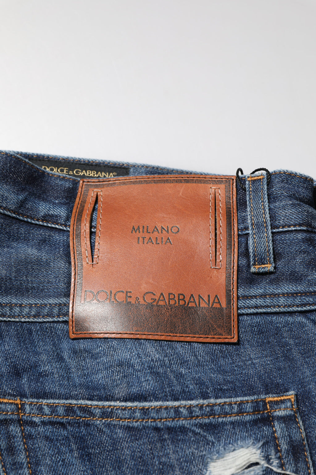 Jean fuselé en coton bleu Dolce &amp; Gabbana pour homme