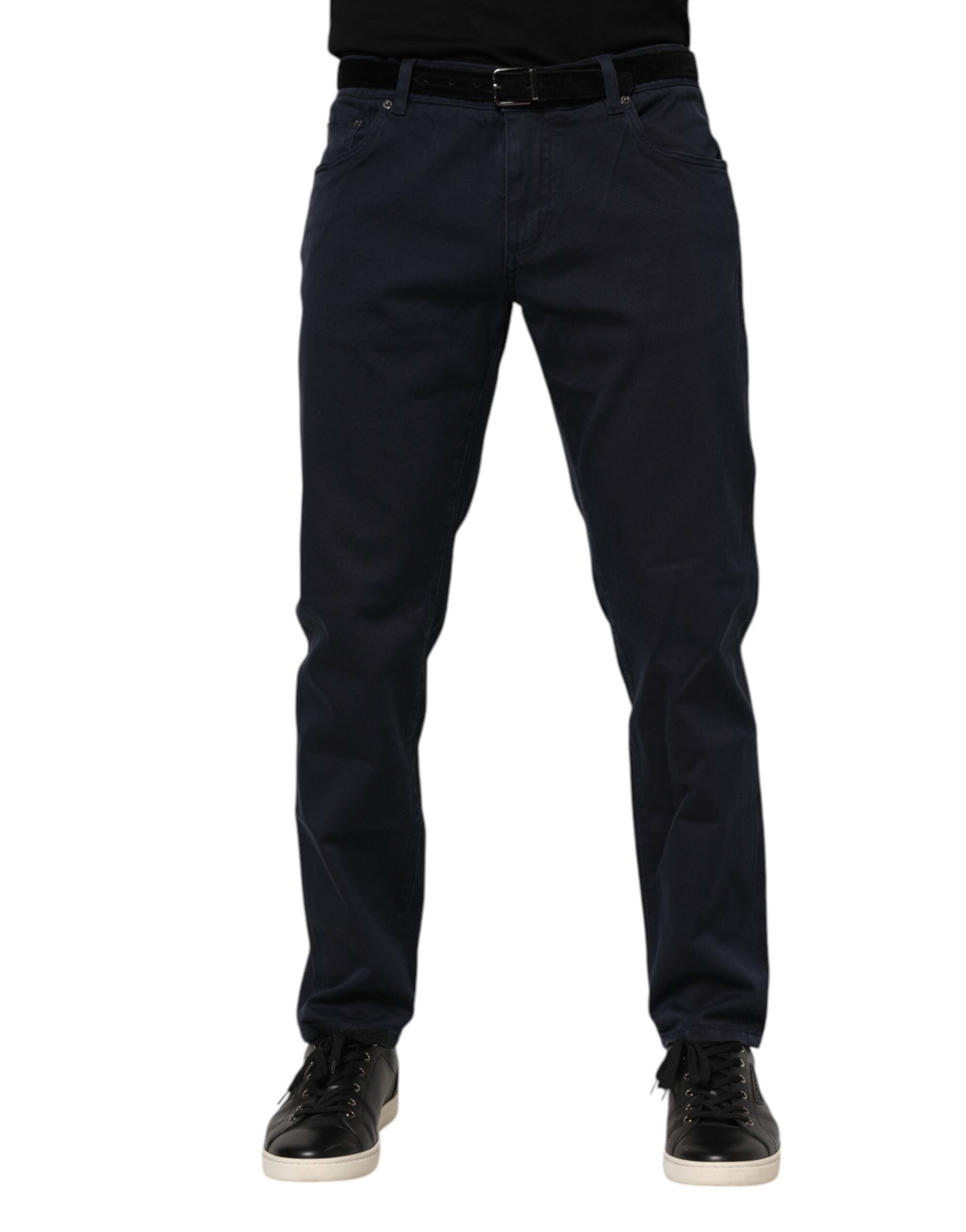 Jean fuselé en coton bleu Dolce &amp; Gabbana