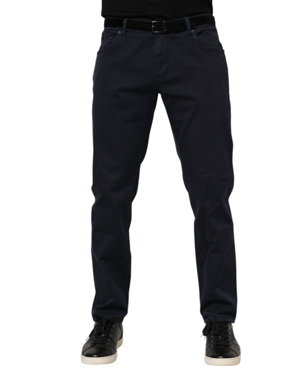 Jean fuselé en coton bleu Dolce &amp; Gabbana