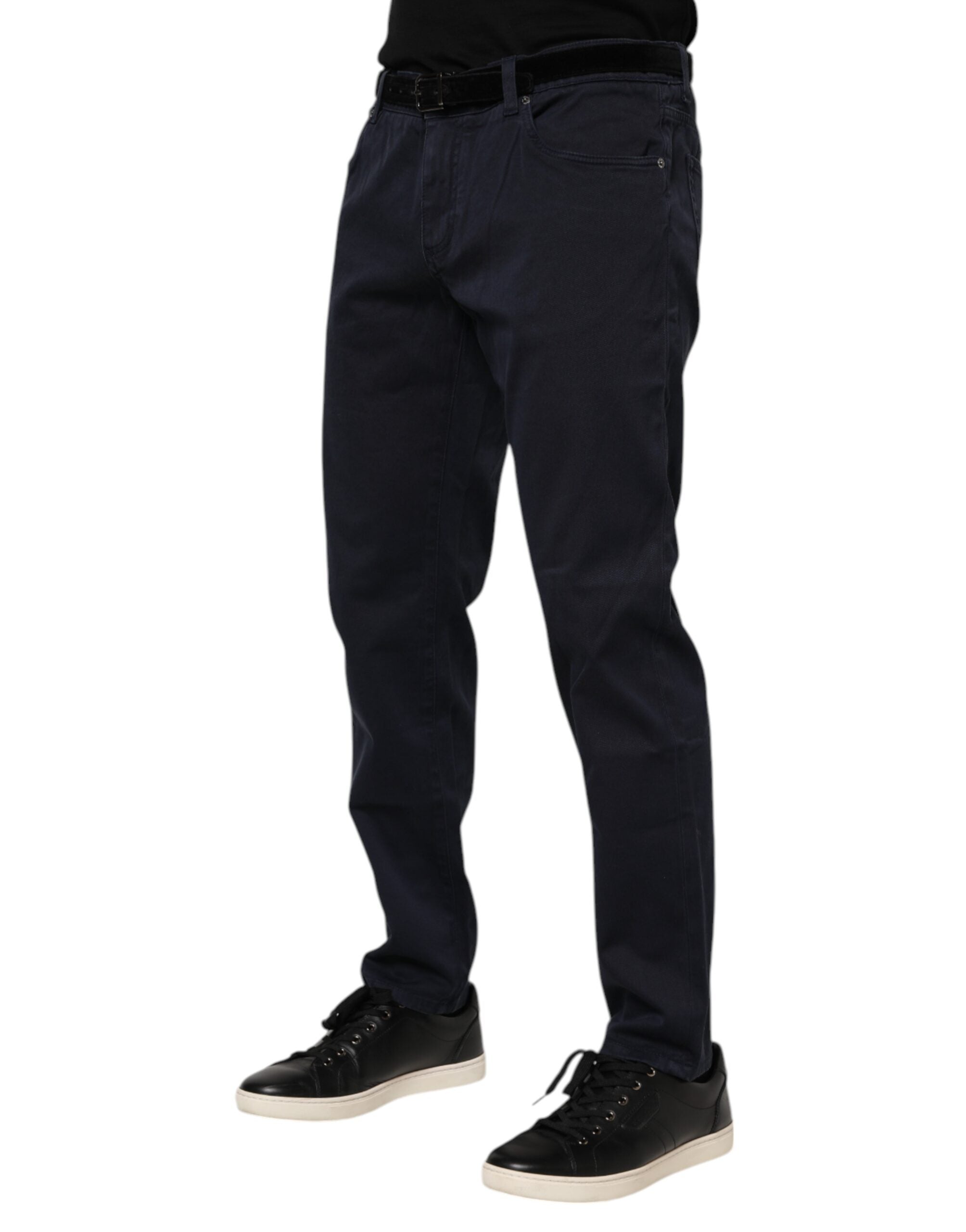Jean fuselé en coton bleu Dolce &amp; Gabbana
