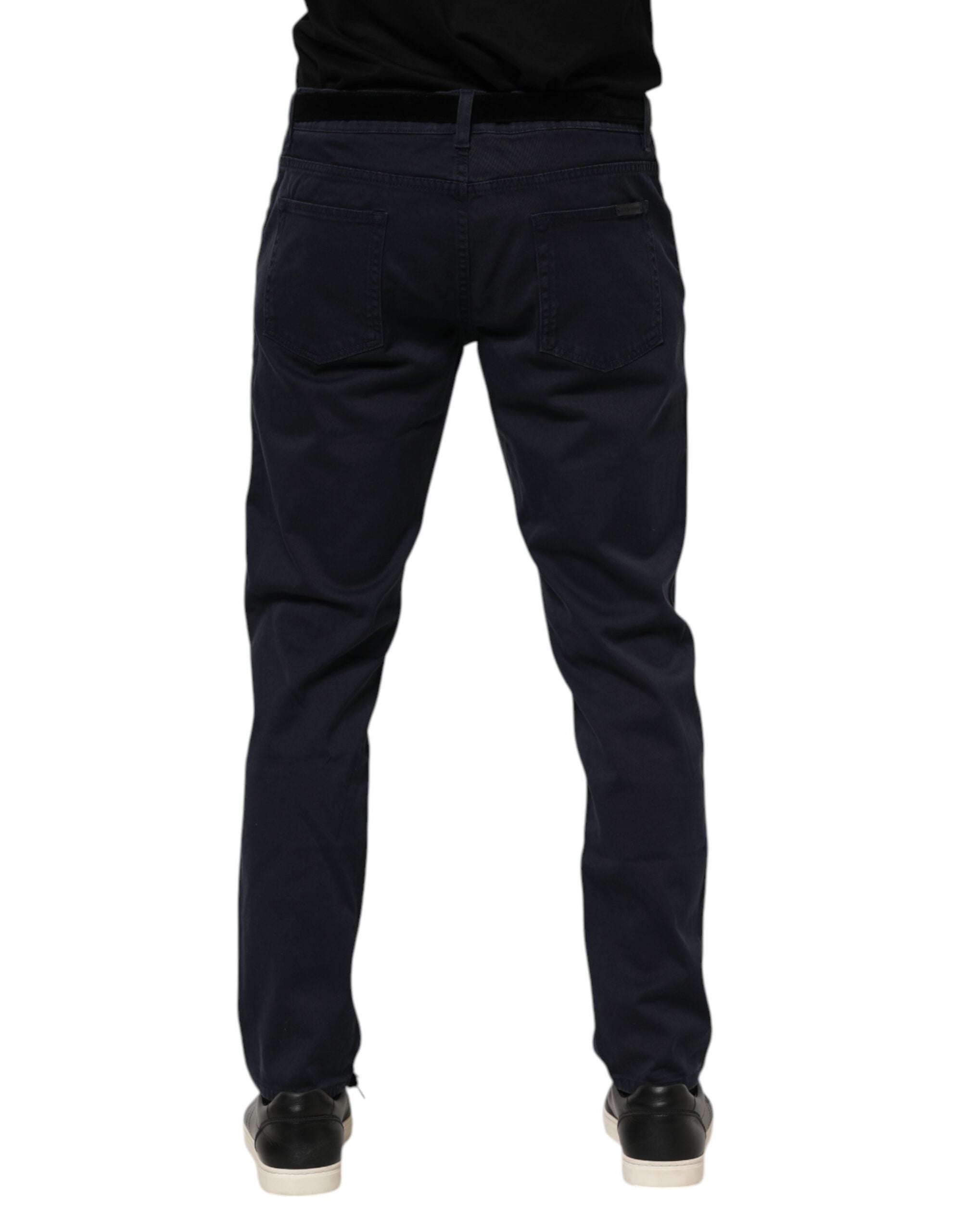 Jean fuselé en coton bleu Dolce &amp; Gabbana