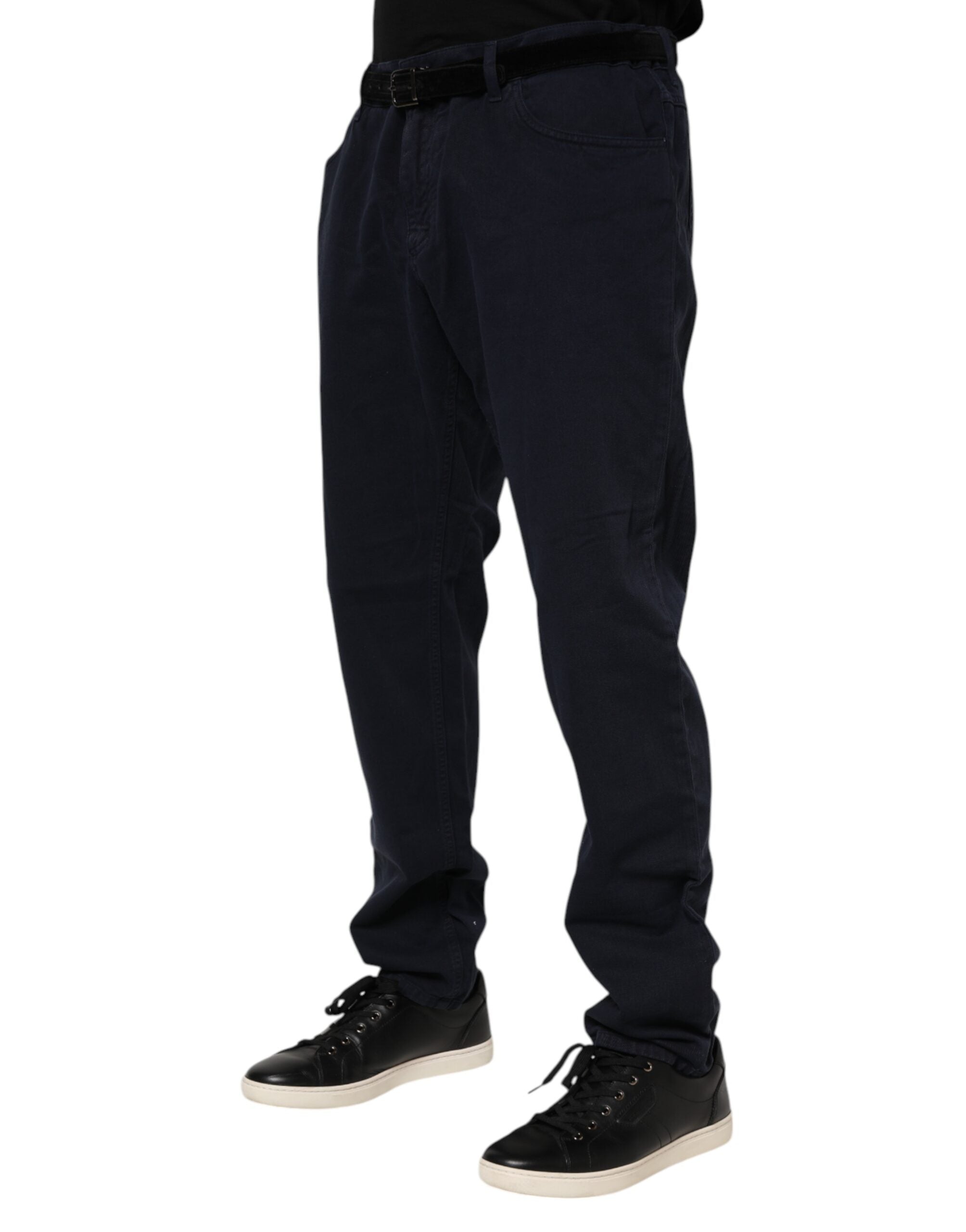 Jean fuselé en coton noir Dolce &amp; Gabbana