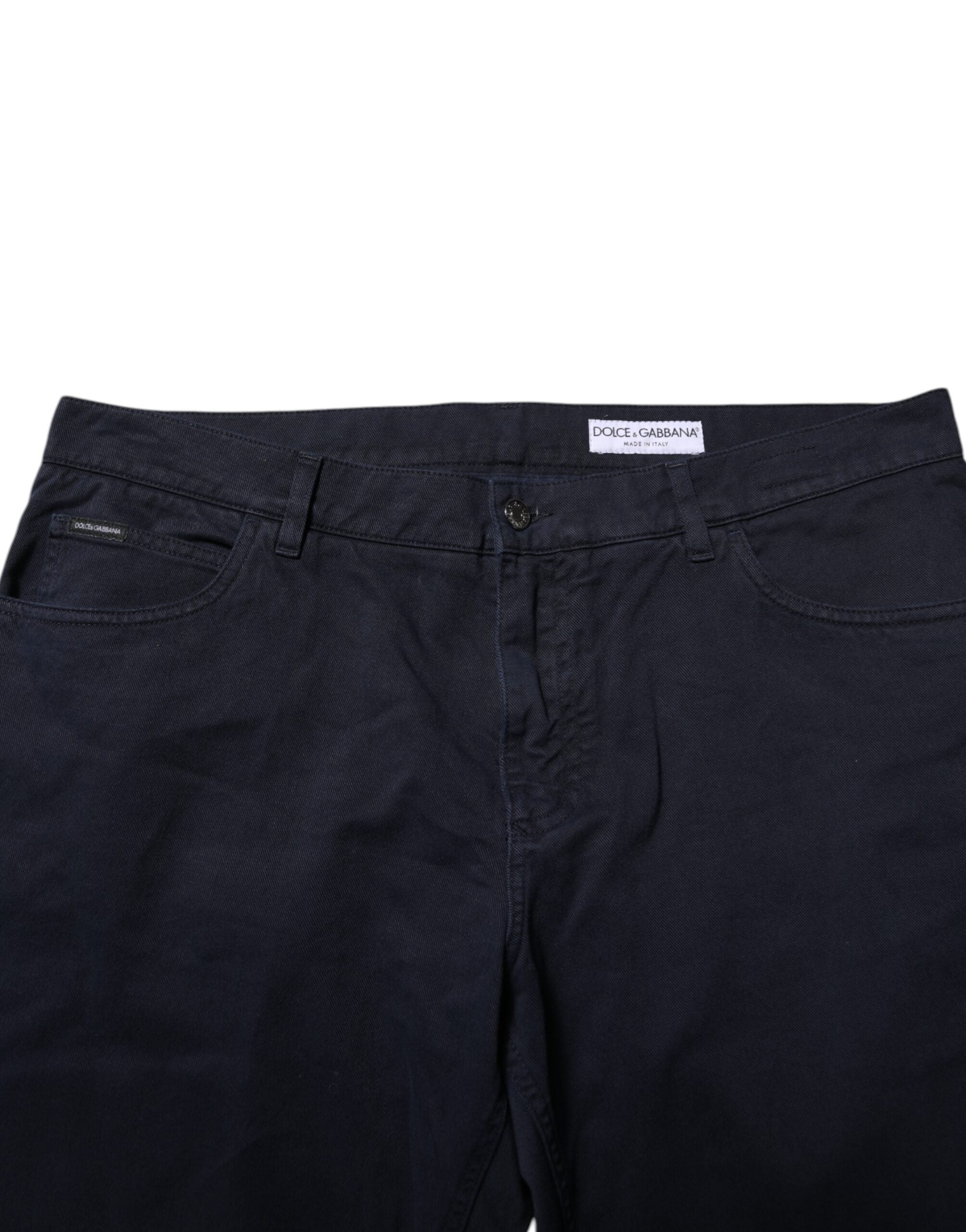 Jean fuselé en coton noir Dolce &amp; Gabbana