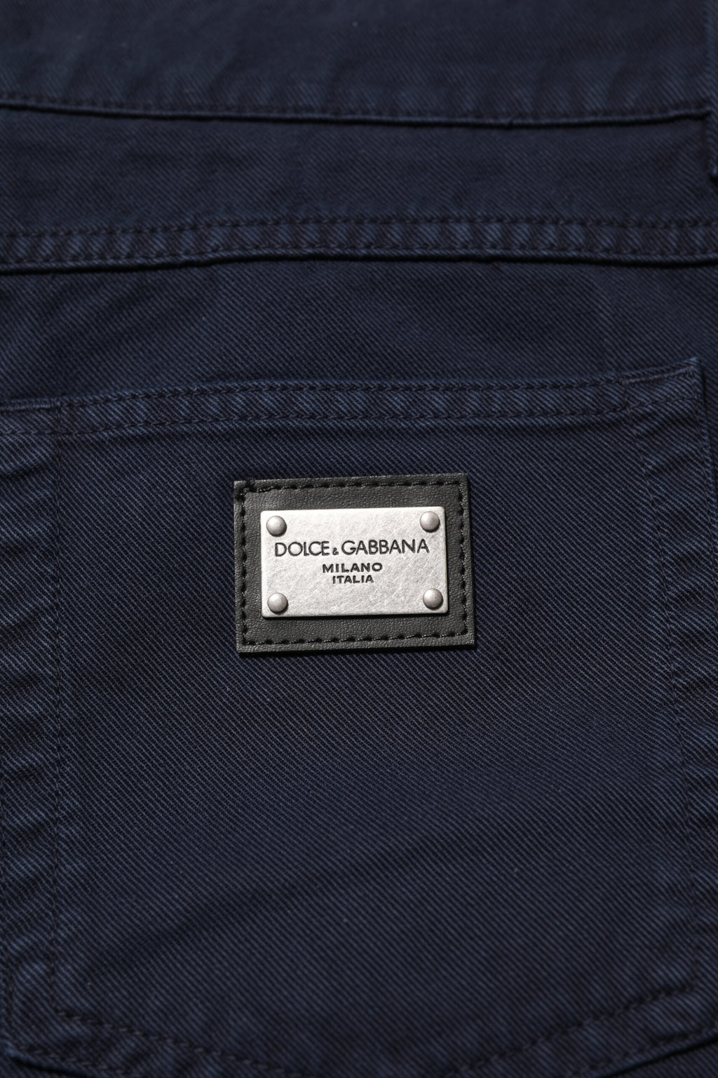 Jean fuselé en coton noir Dolce &amp; Gabbana
