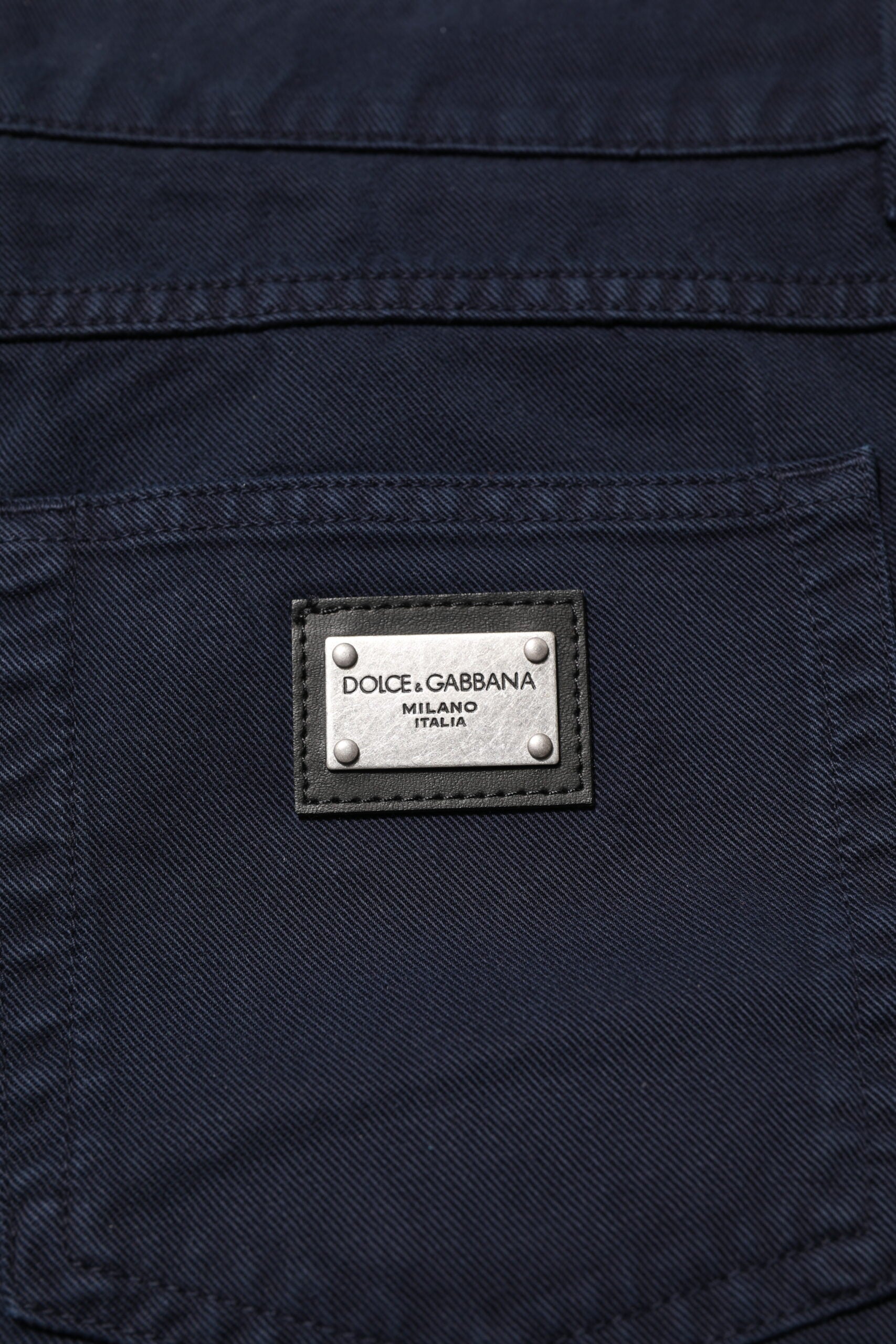 Jean fuselé en coton noir Dolce &amp; Gabbana