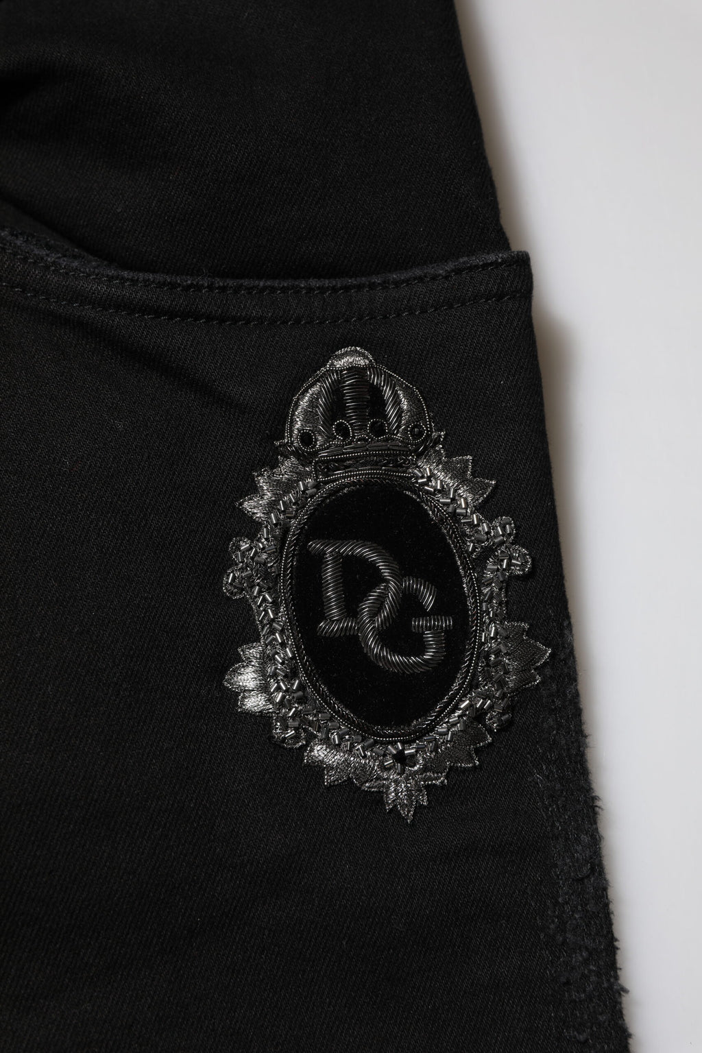 Jean skinny en coton noir Dolce &amp; Gabbana pour homme