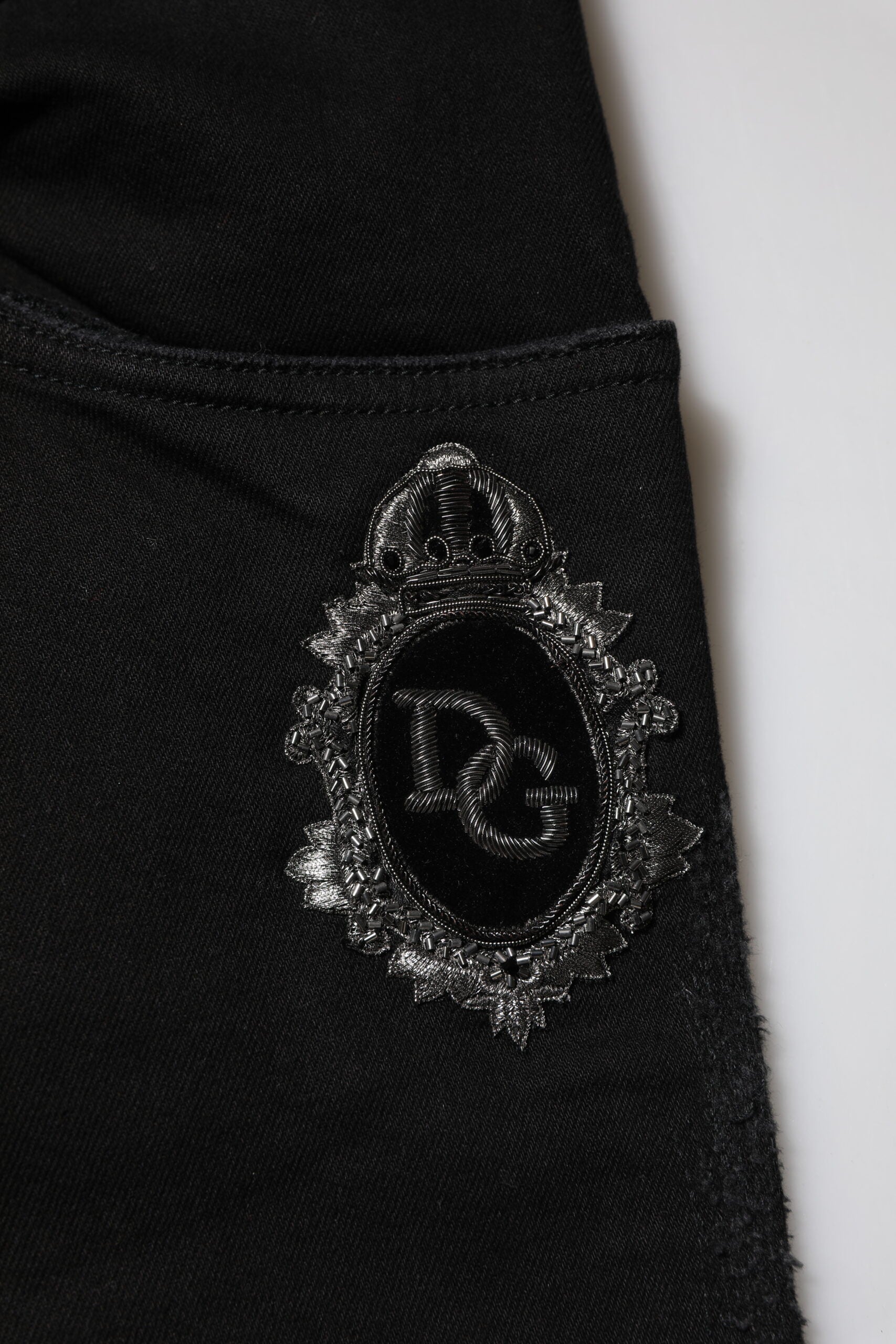 Jean skinny en coton noir Dolce &amp; Gabbana pour homme