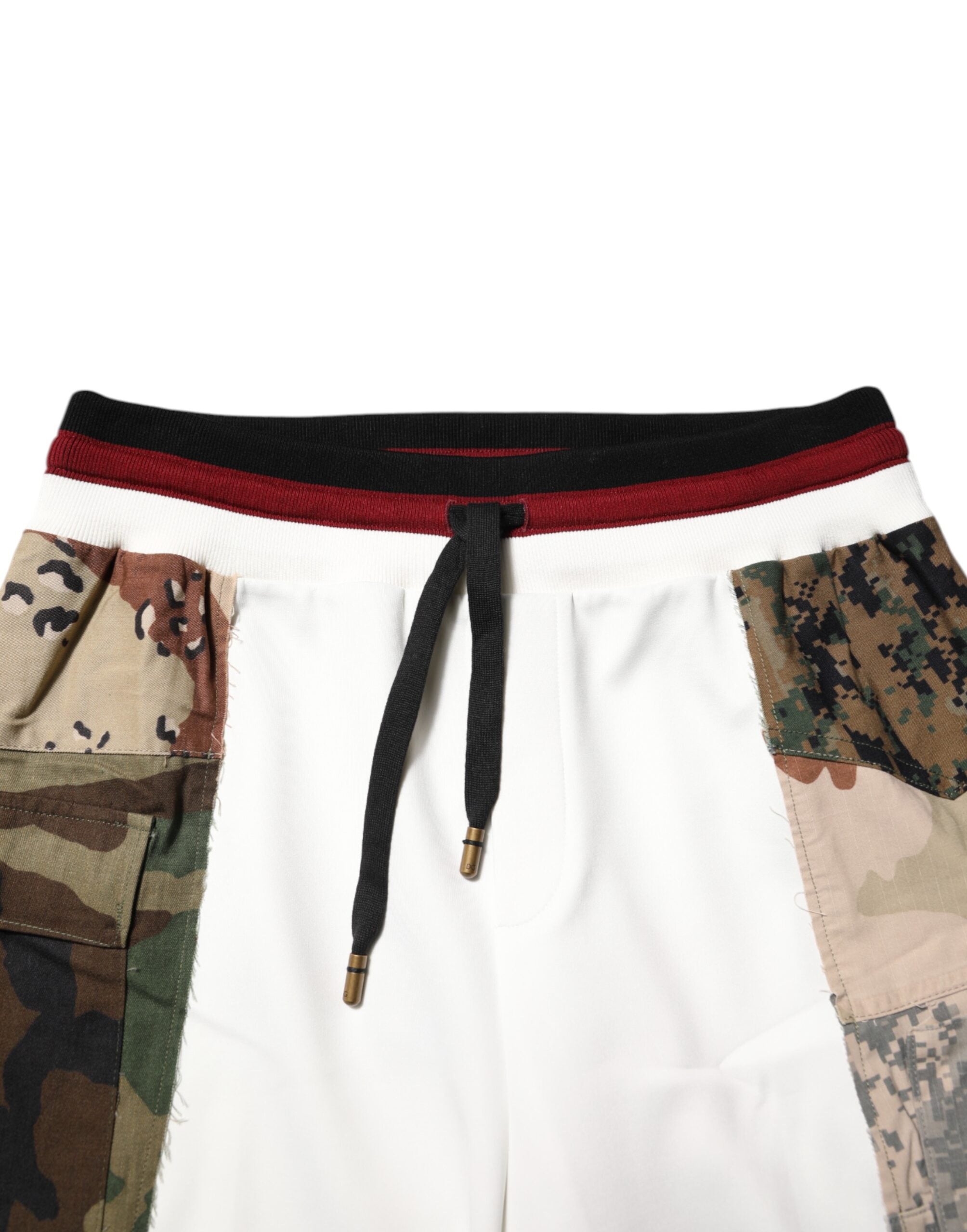Pantalon de jogging patchwork blanc Dolce &amp; Gabbana