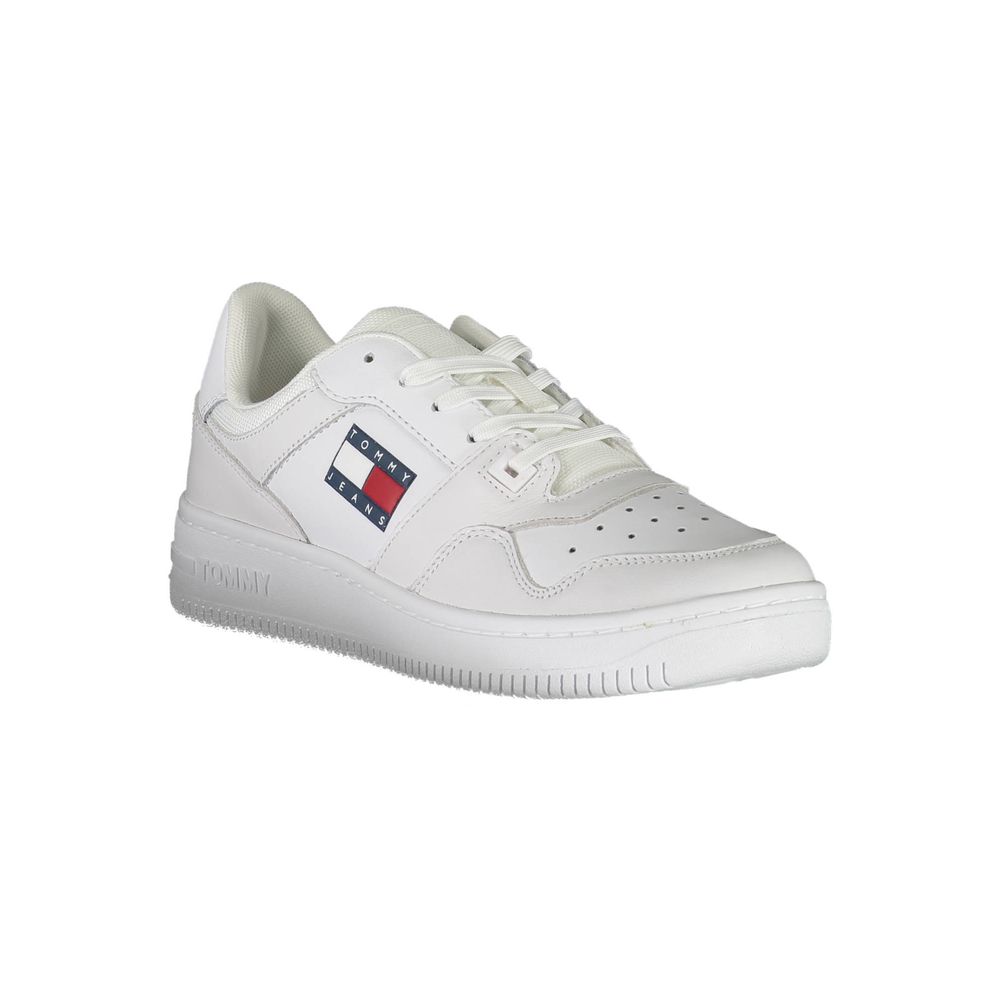 Tommy Hilfiger – Weiße Polyester-Sneaker