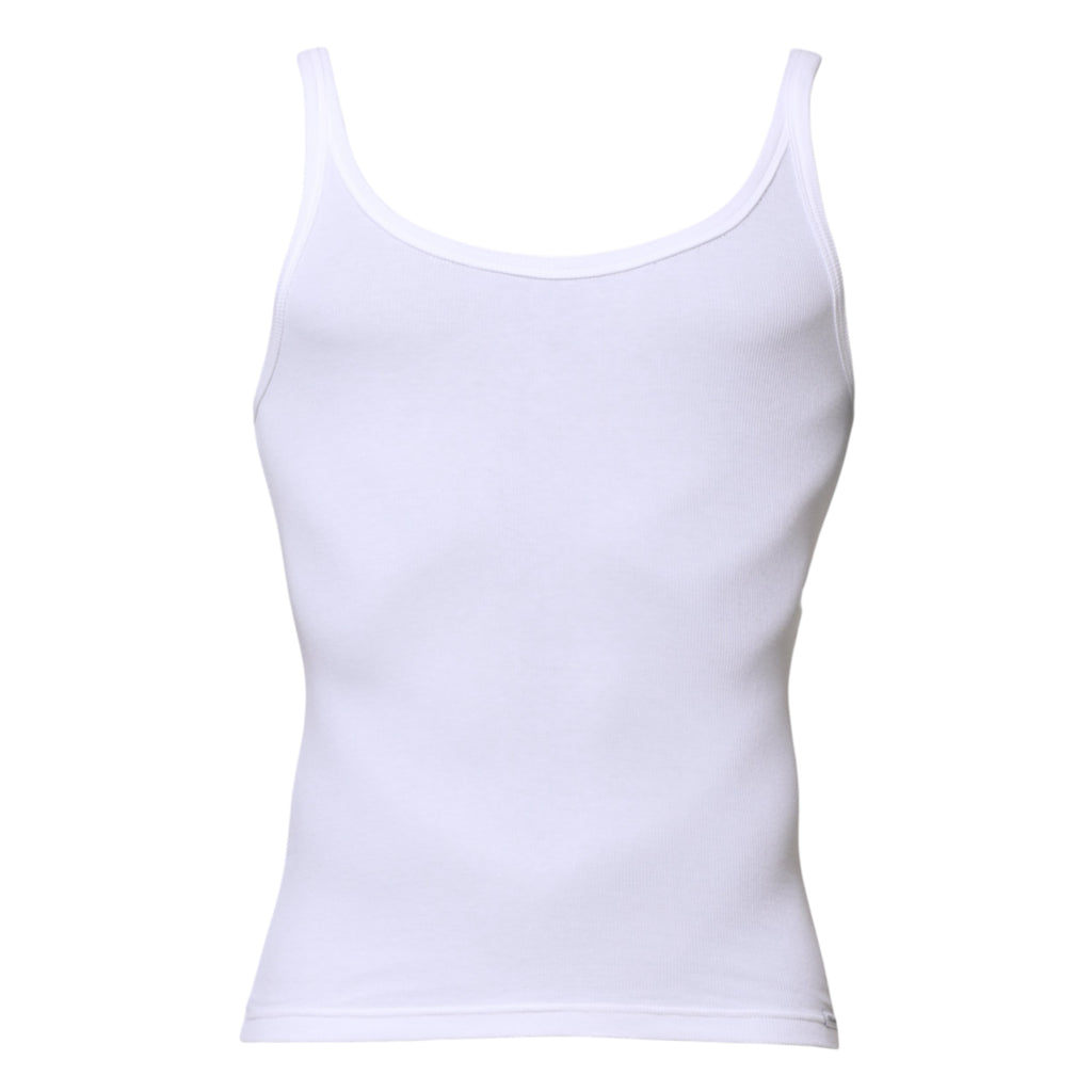T-shirt débardeur blanc sans manches à col rond pour homme Dolce &amp; Gabbana