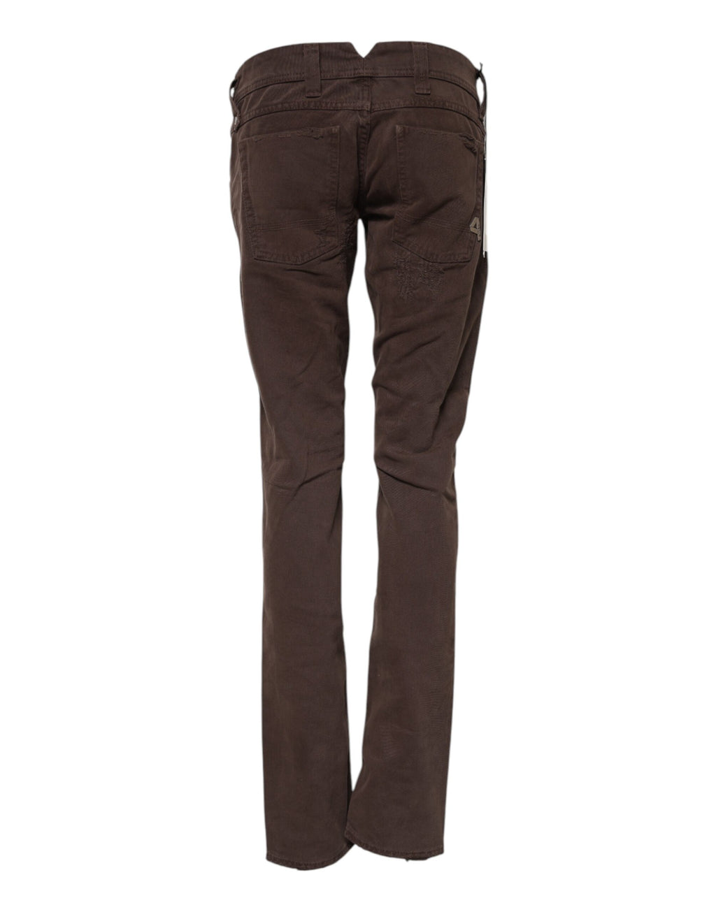 CYCLE Braune Skinny-Casual-Jeans aus Baumwolle mit niedriger Taille