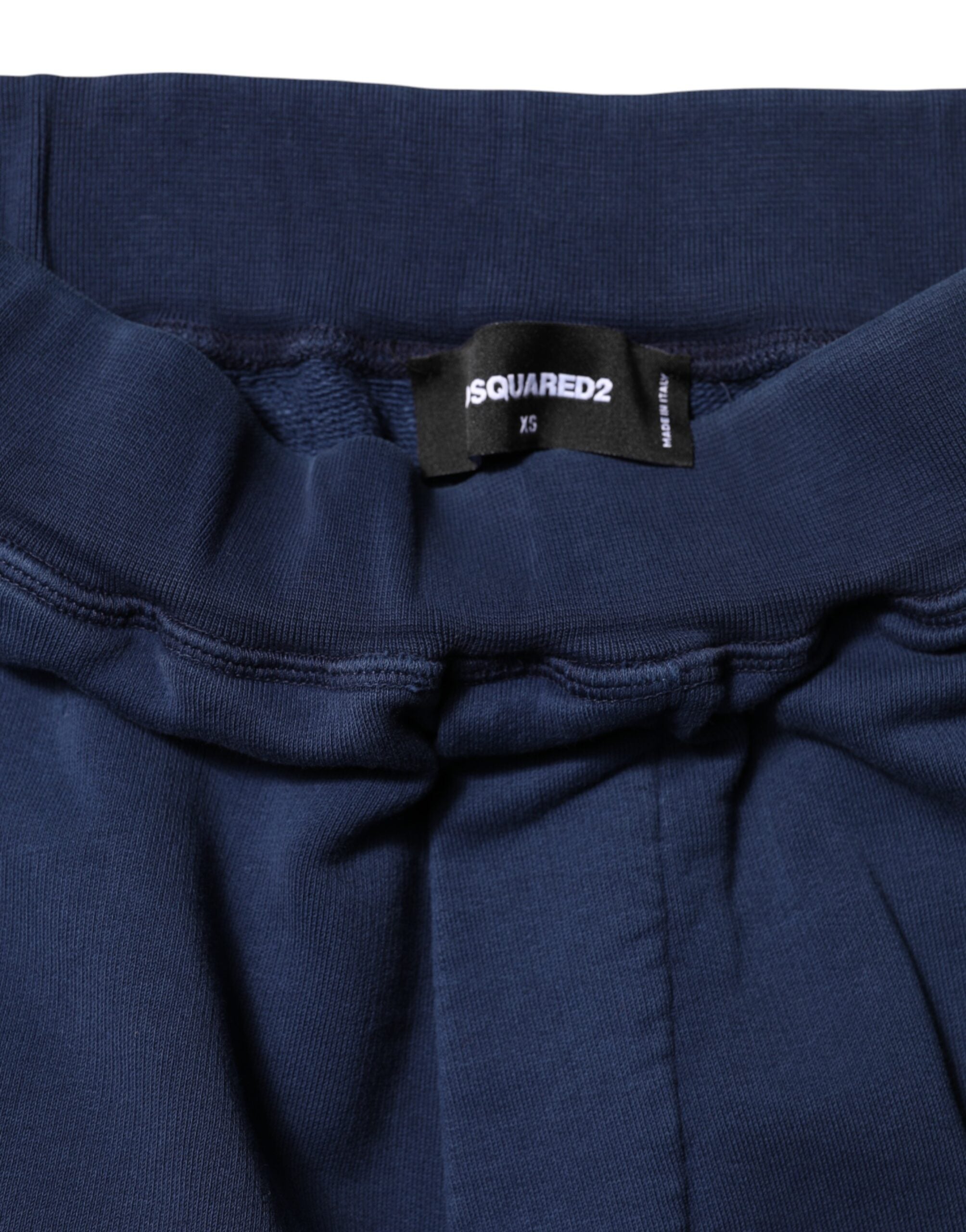 Pantalon de jogging taille moyenne en coton bleu Dsquared²