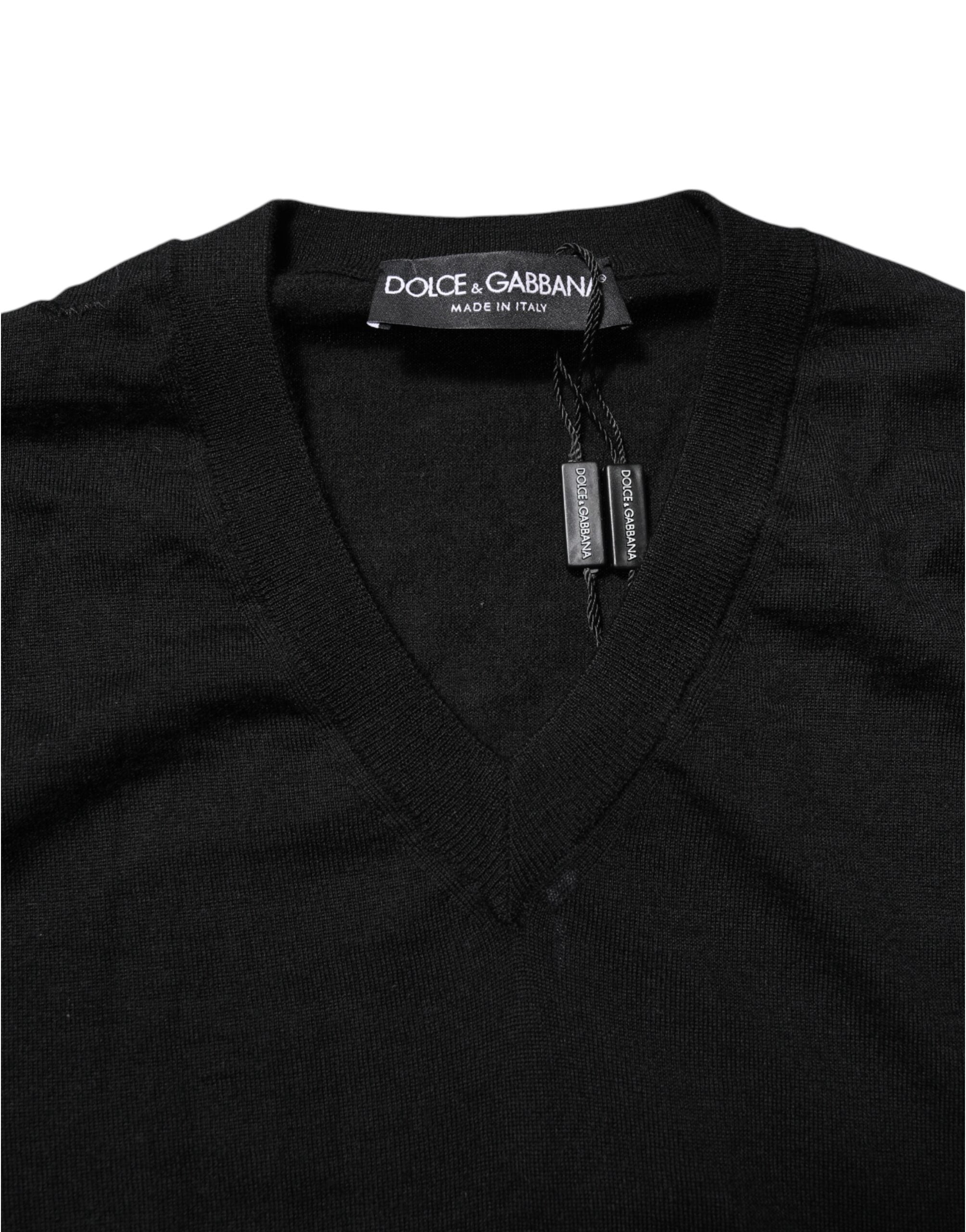 Dolce &amp; Gabbana – Pullover mit Logo-Stickerei in Dunkelgrau